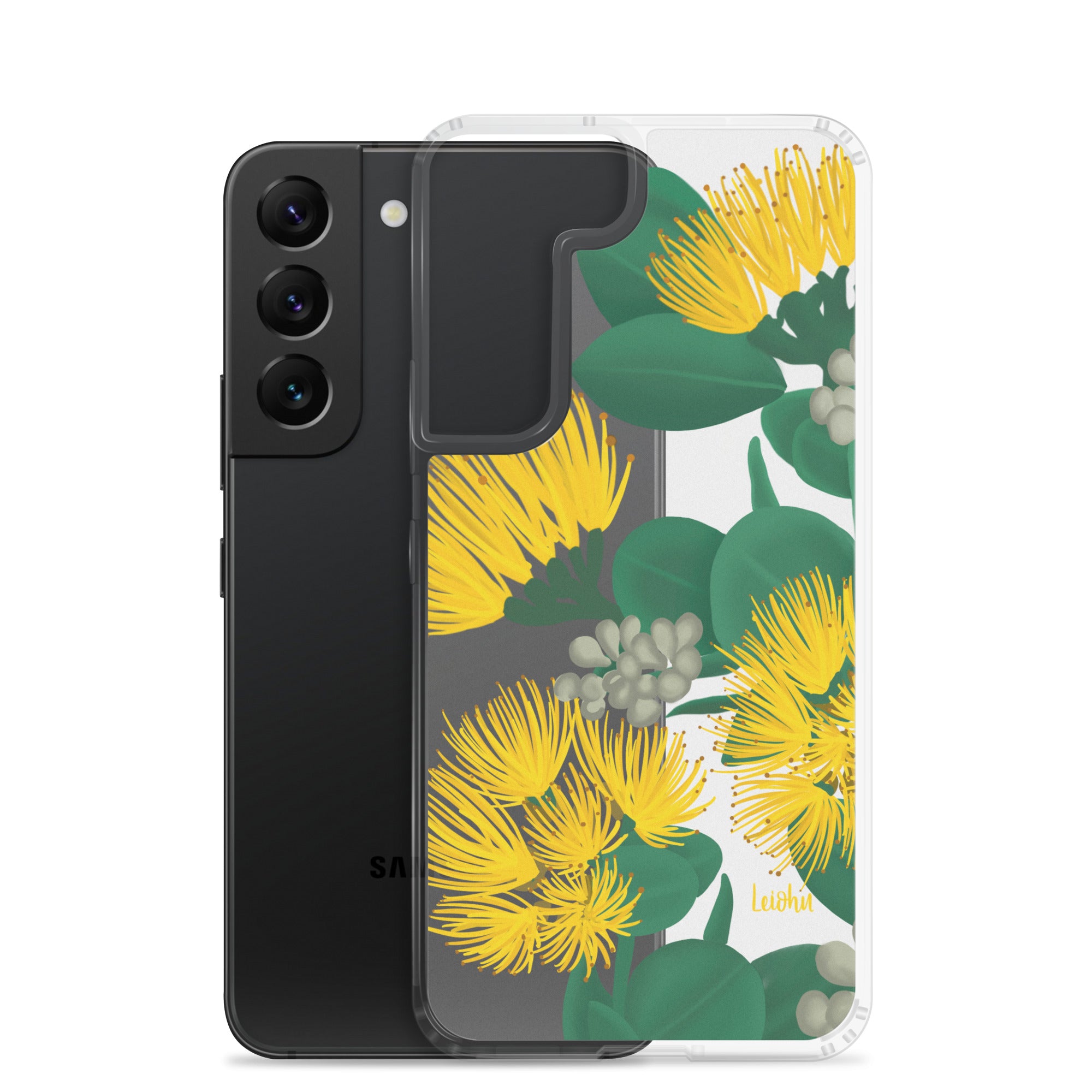 Ōhi'a Lehua Melemele Yellow Flower Clear Protective Case for Samsung Galaxy [Model] - Durable Slim Cover for Everyday Use & Travel