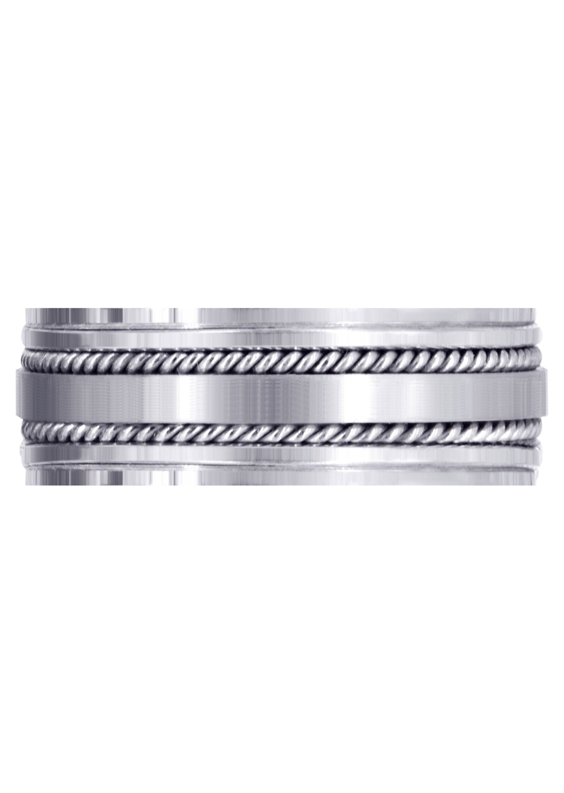 Contemporary Men's Wedding Band Ring - Satin & High Polish Finish (Maddox) | Durable Tungsten Carbide for Everyday Wear | Perfect for Weddings, Anniversaries & Special Occasions