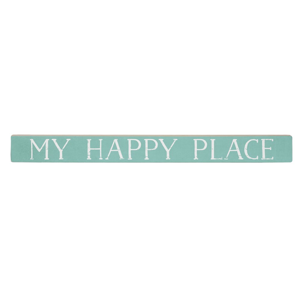 Sincere Surroundings TLK1016 Happy Place Brown Wall Art - Inspirational Home Decor for Living Room, Bedroom & Office