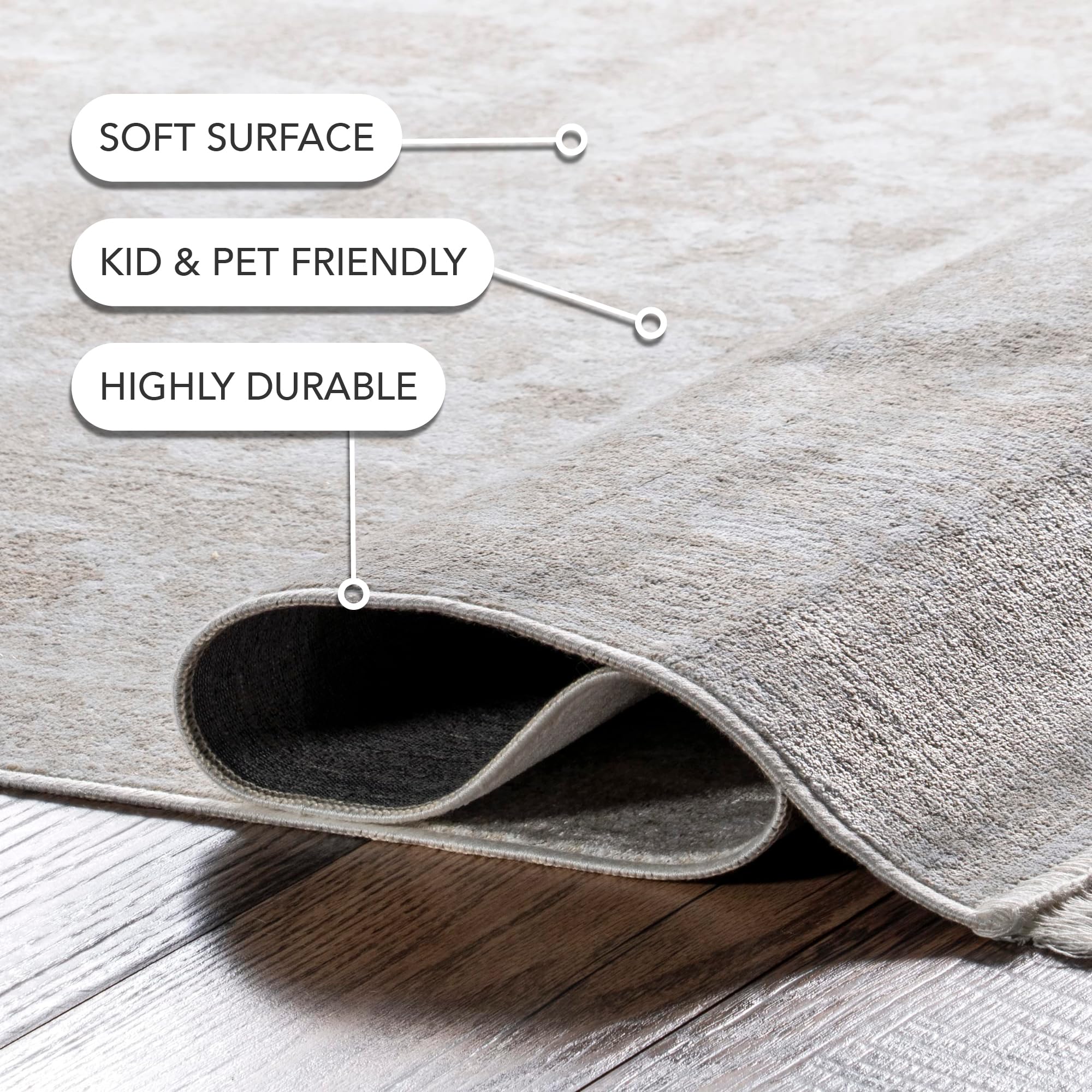 nuLOOM Elyse Oriental Style 6x9 Area Rug - Soft Ivory/Tan Bohemian Decor Rug for Living Room, Bedroom, Dining Room & Kitchen | Perfect for Boho Chic Home Decor & Cozy Interior Design