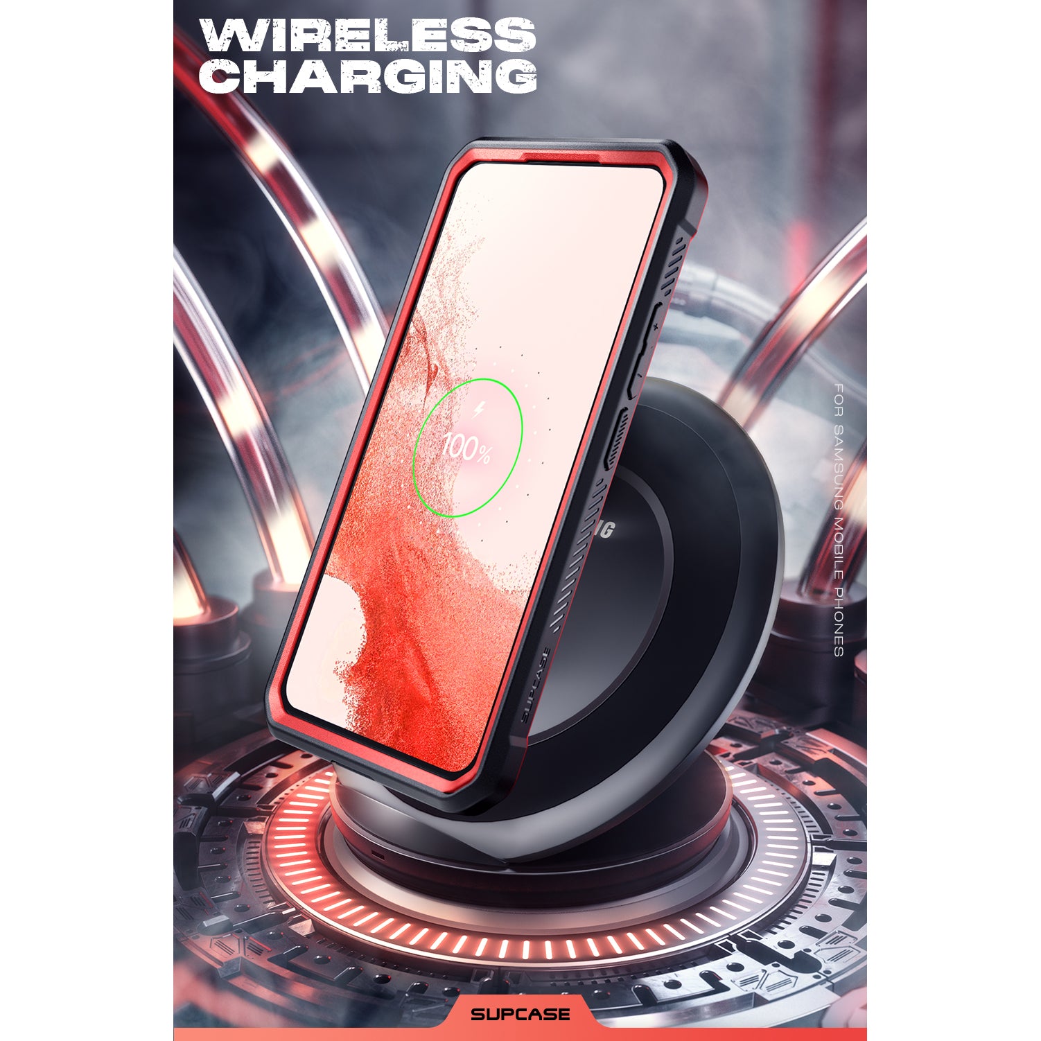 Samsung Galaxy S23 Ultra Unicorn Beetle Pro Case with Screen Protector - Shockproof Heavy Duty Cover in Metallic Red | Perfect for Outdoor Activities, Travel & Daily Protection