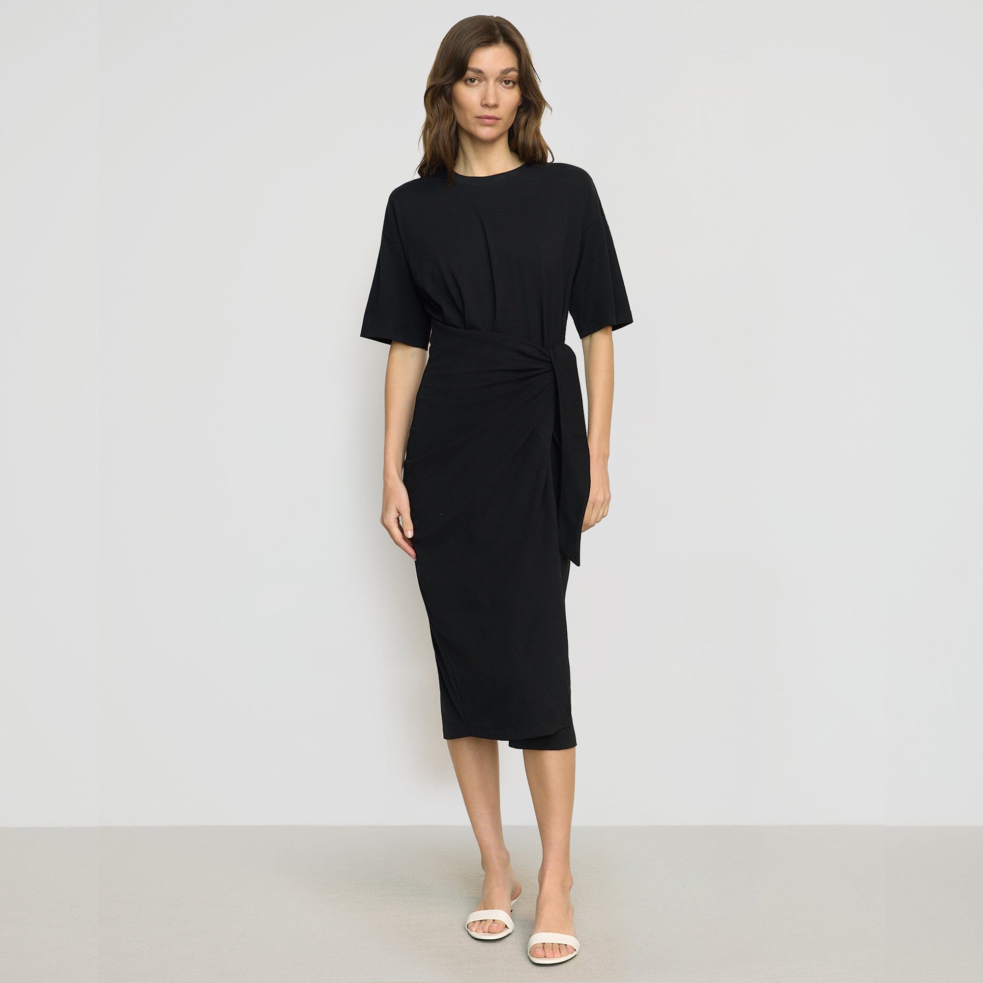 Noa Organic Cotton T-Shirt Wrap Dress for Women - Soft, Comfortable & Stylish Summer Casual Wear - Perfect for Beach, Office & Everyday Outfits