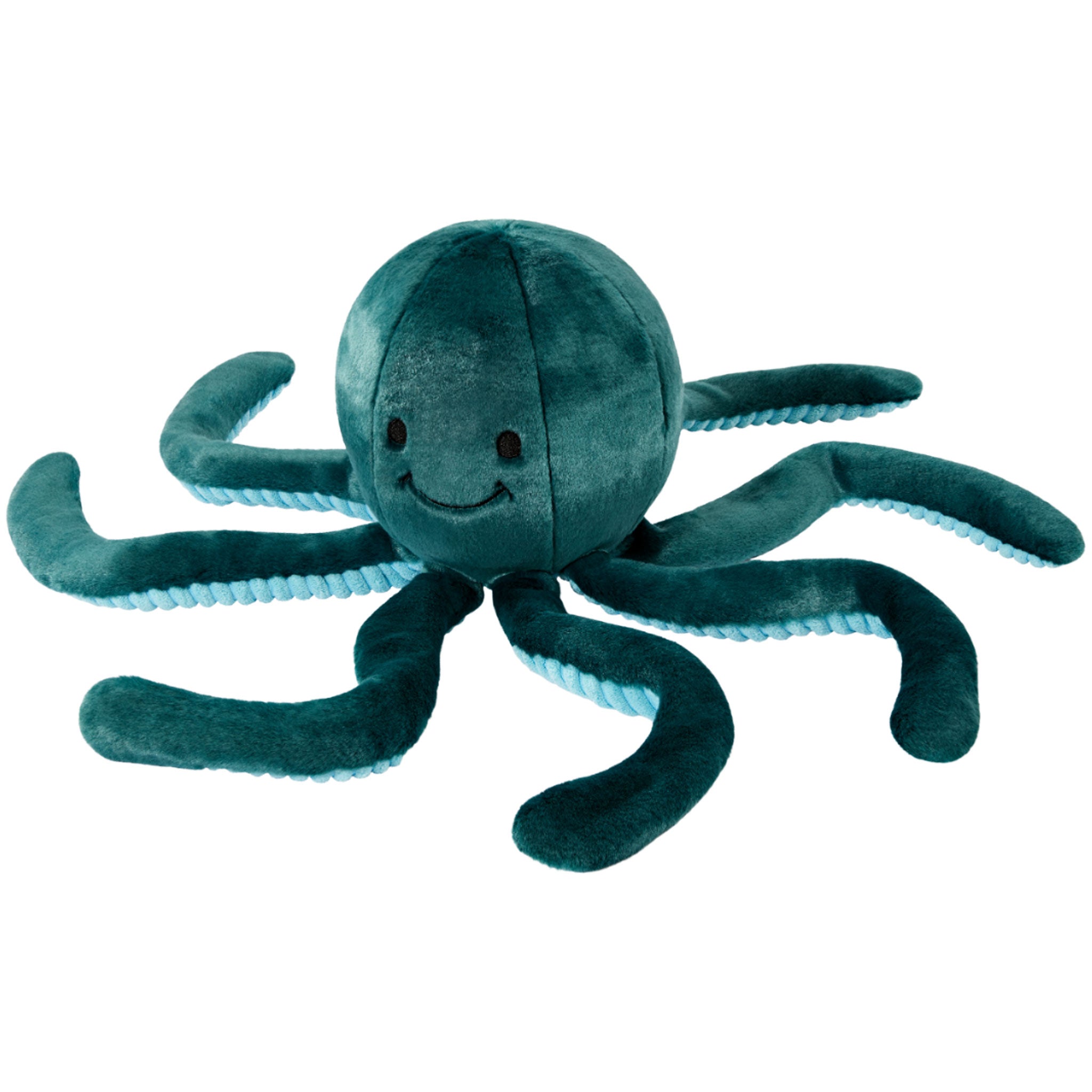 Fluff & Tuff Stevie Octopus Green Dog Toy - Durable Plush Chew Toy for Small & Medium Dogs - Perfect for Indoor Play, Outdoor Fetch & Cuddling Time