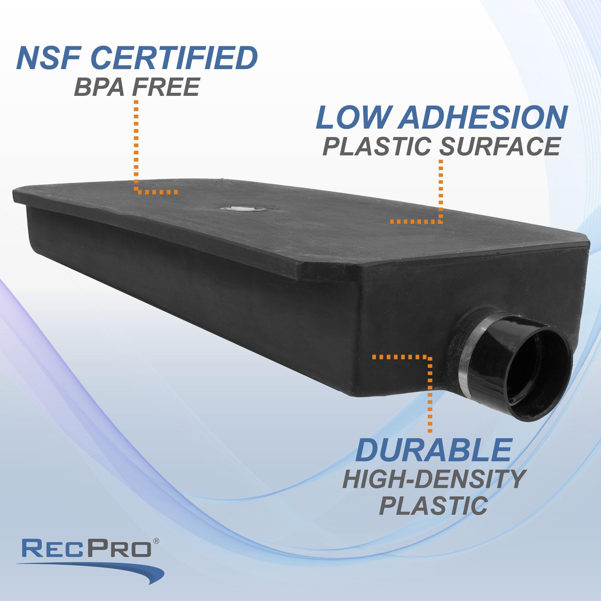 RecPro RV Black Water Holding Tank 8.5 Gallon | 15.75