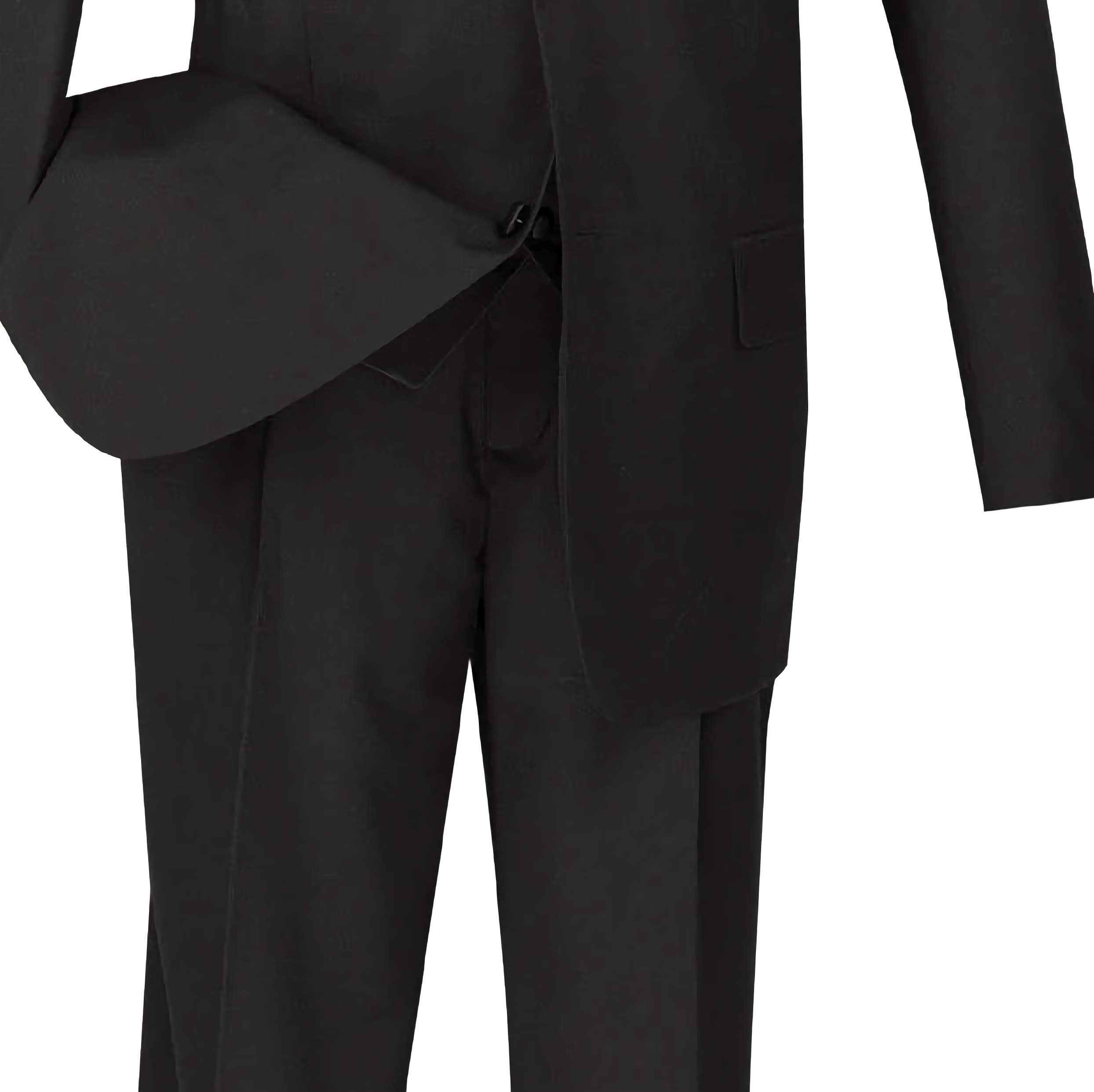 Men's Classic Black Tuxedo 4-Piece Suit Set with Vest & Bow Tie | Formal Wedding, Prom, Evening Wear