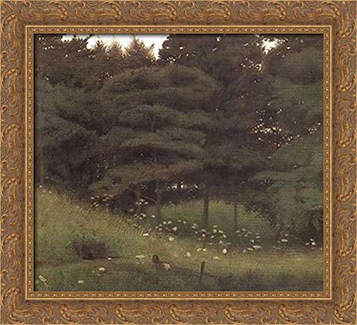 The Dead Knight 22x20 Gold Ornate Wood Framed Canvas Art by Robert Bateman - Medieval Home Decor, Gothic Wall Art for Living Room, Bedroom & Office