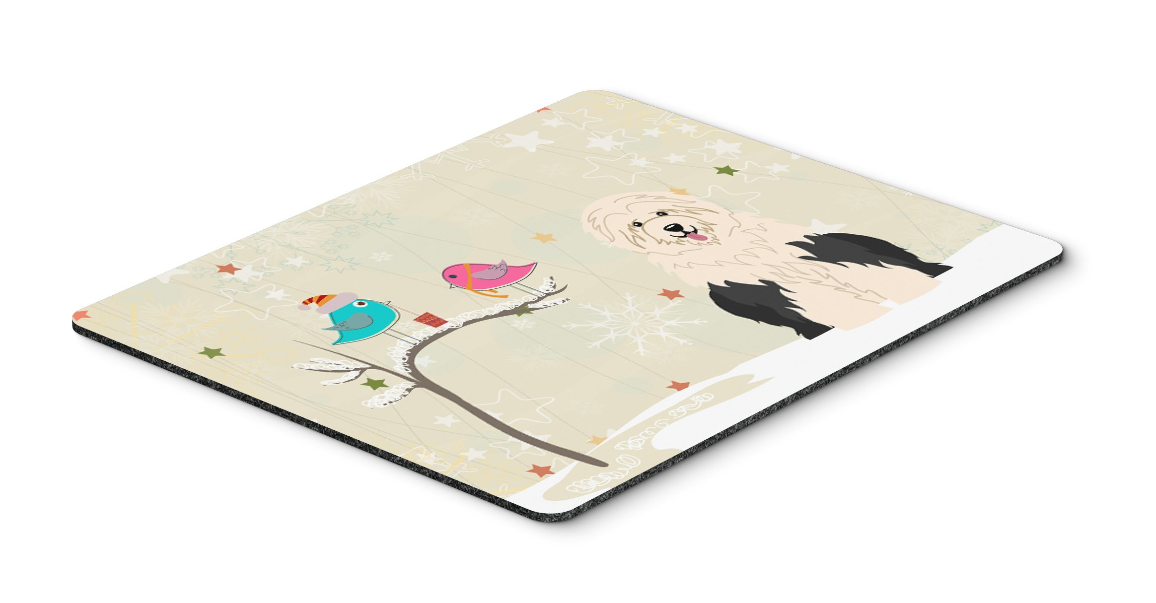 Caroline's Treasures BB2568MP Old English Sheepdog Mouse Pad - Non-Slip Large Mouse Mat for Office, Gaming & Computer Use | Washable Hot Pad & Trivet for Home Decor | Perfect for Work Desks, Coffee Tables & Kitchen Countertops