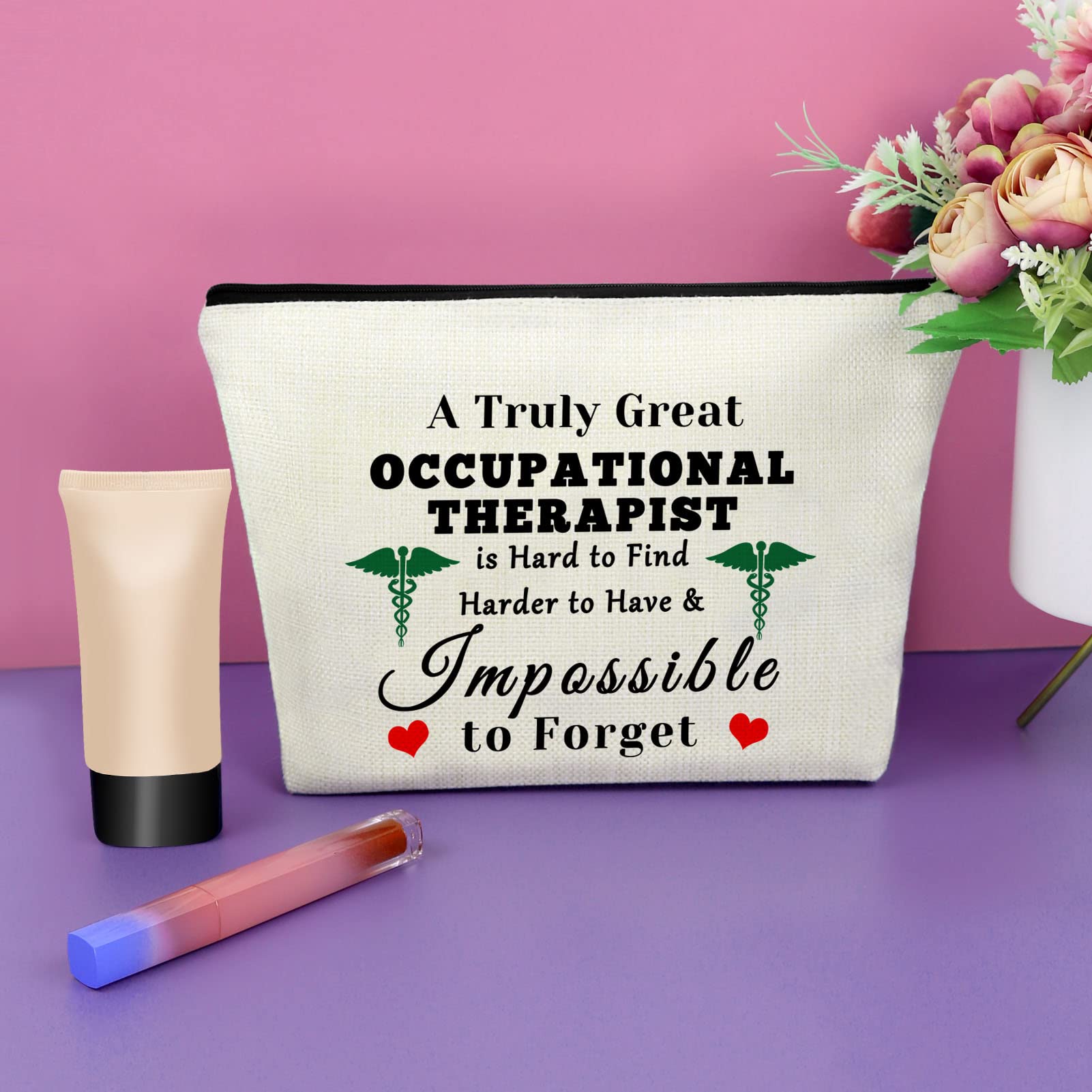 Funny Occupational Therapist Gifts for Women - OT Teacher Appreciation & Thank You Gift - Makeup/Cosmetic Bag for Birthday, Christmas - Perfect for Therapists, OT Students & Healthcare Professionals