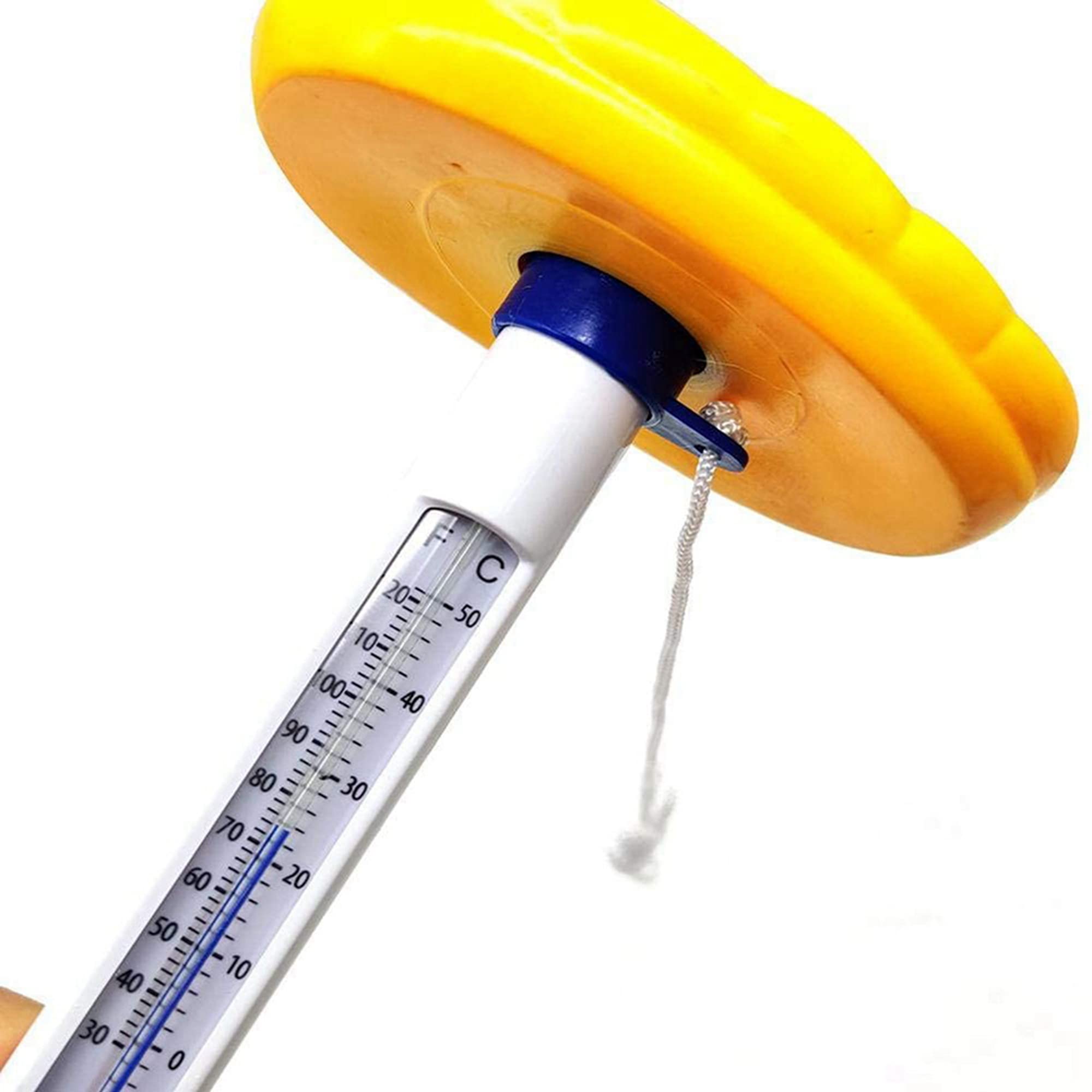 Floating Pool Thermometer - Cartoon Poop Design, Easy Read Water Temperature Gauge for Swimming Pools, Fish Ponds, Spas & Bathtubs (Yellow, One Size) - Perfect for Home, Backyard & Vacation Use