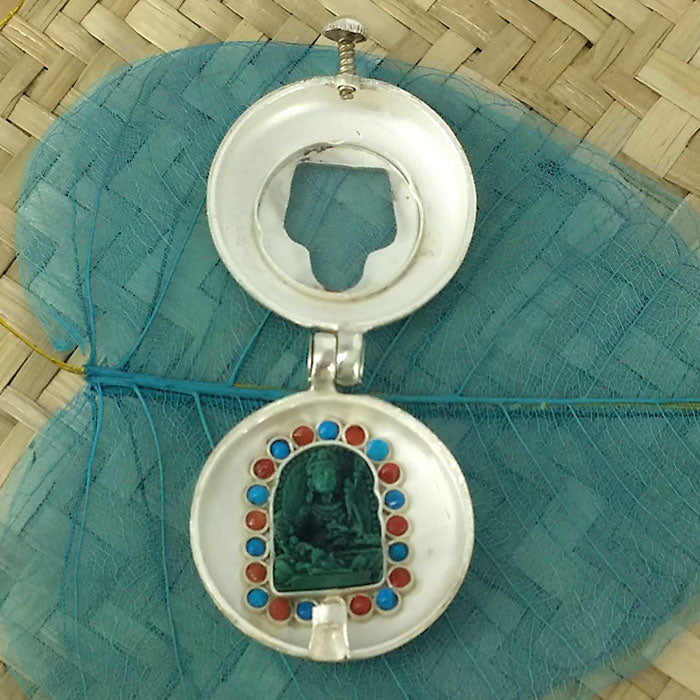 Authentic Sterling Silver Guru Rinpoche Ghau Pendant - Tibetan Buddhist Amulet for Protection & Blessings | Perfect for Meditation, Spiritual Gifts & Jewelry Collections