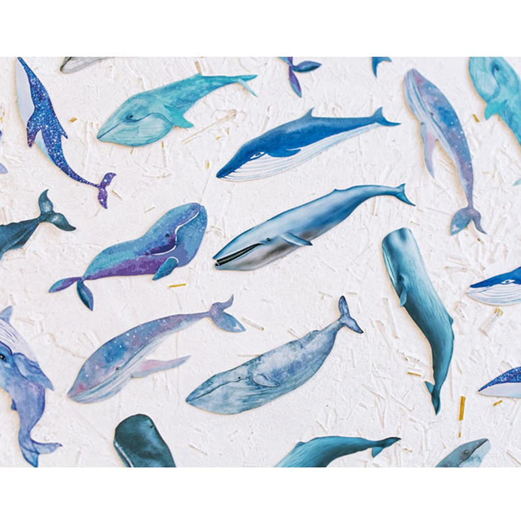 30 Pcs Colorful Whale Paper Bookmarks for Kids, Teens & Adults - Cute Reading Accessories, Office School Supplies, Book Lovers Gifts - Perfect for Classroom, Library, Study & DIY Projects