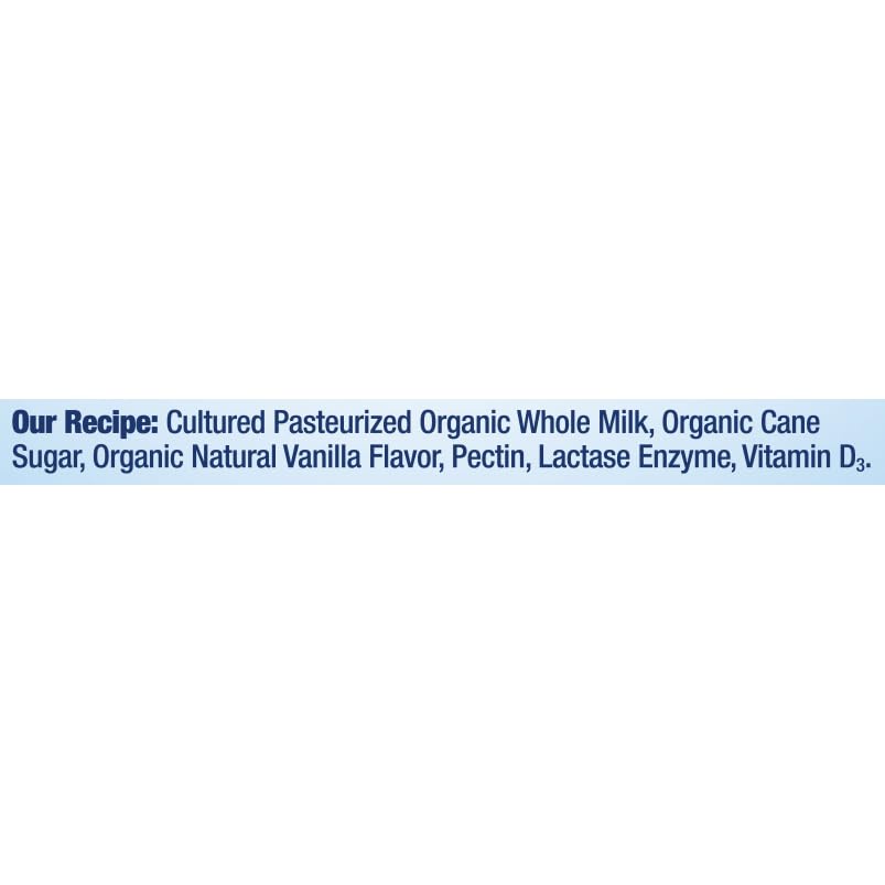 Stonyfield Organic Whole Milk Probiotic Yogurt, Vanilla Flavor, 32 oz – Supports Immunity & Digestive Health – Perfect for Breakfast, Smoothies & Healthy Snacks
