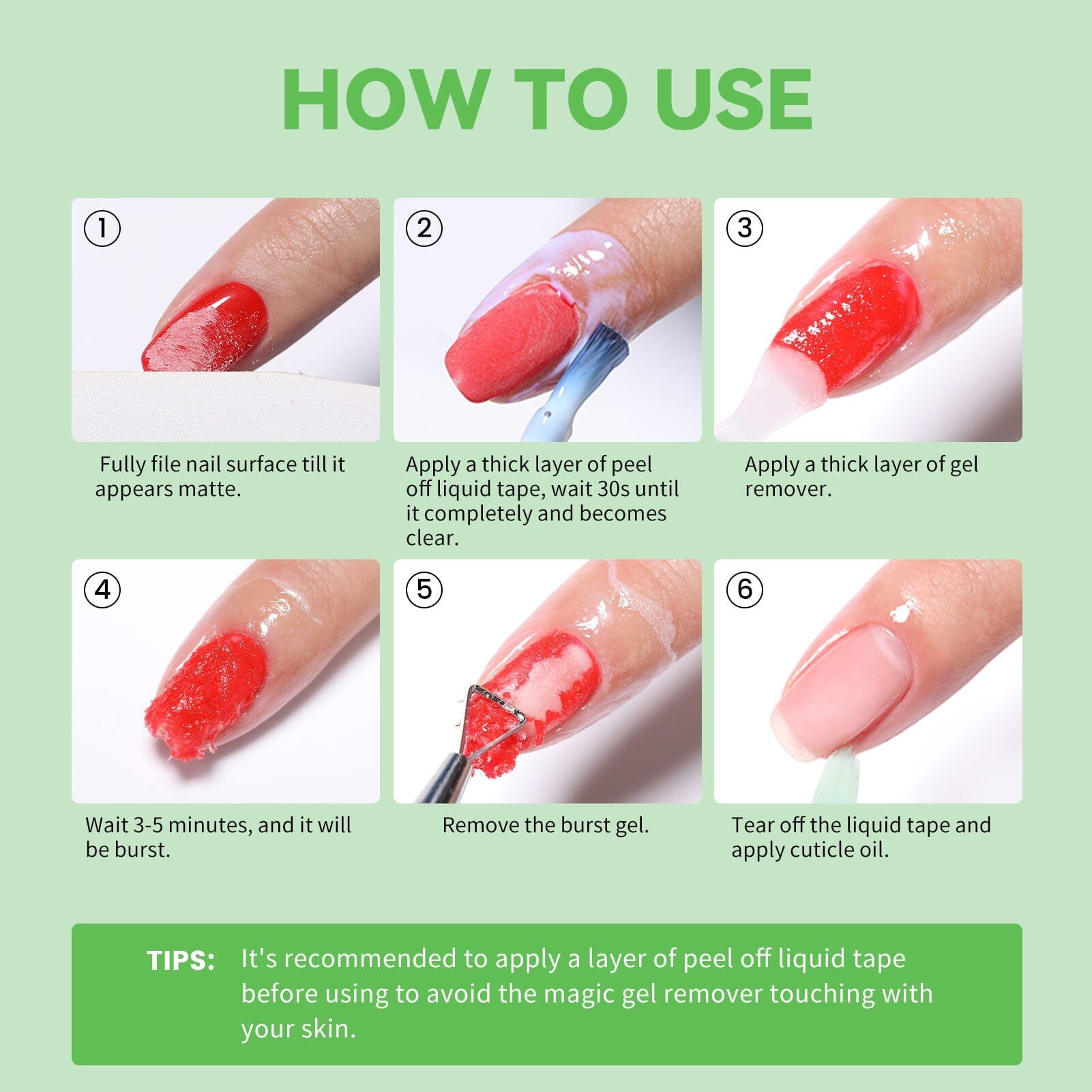 Magic Gel Remover - Acetone Free Nail Polish Remover 15ml | Gentle & Effective for Gel & Acrylic Nails | Perfect for Home Manicures & Salon Use