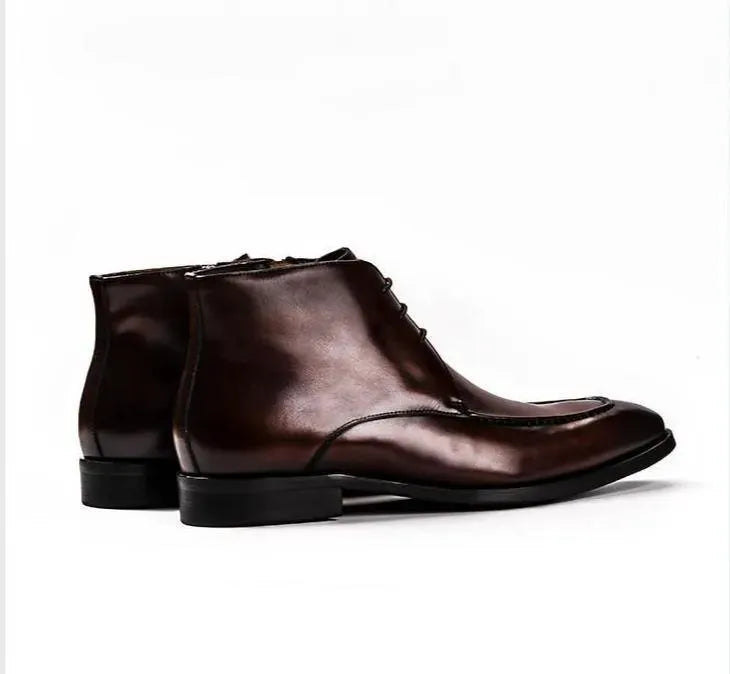 Premium Men's Stitched Leather Chelsea Boots - Comfortable & Stylish for Casual Wear, Office & Outdoor Activities