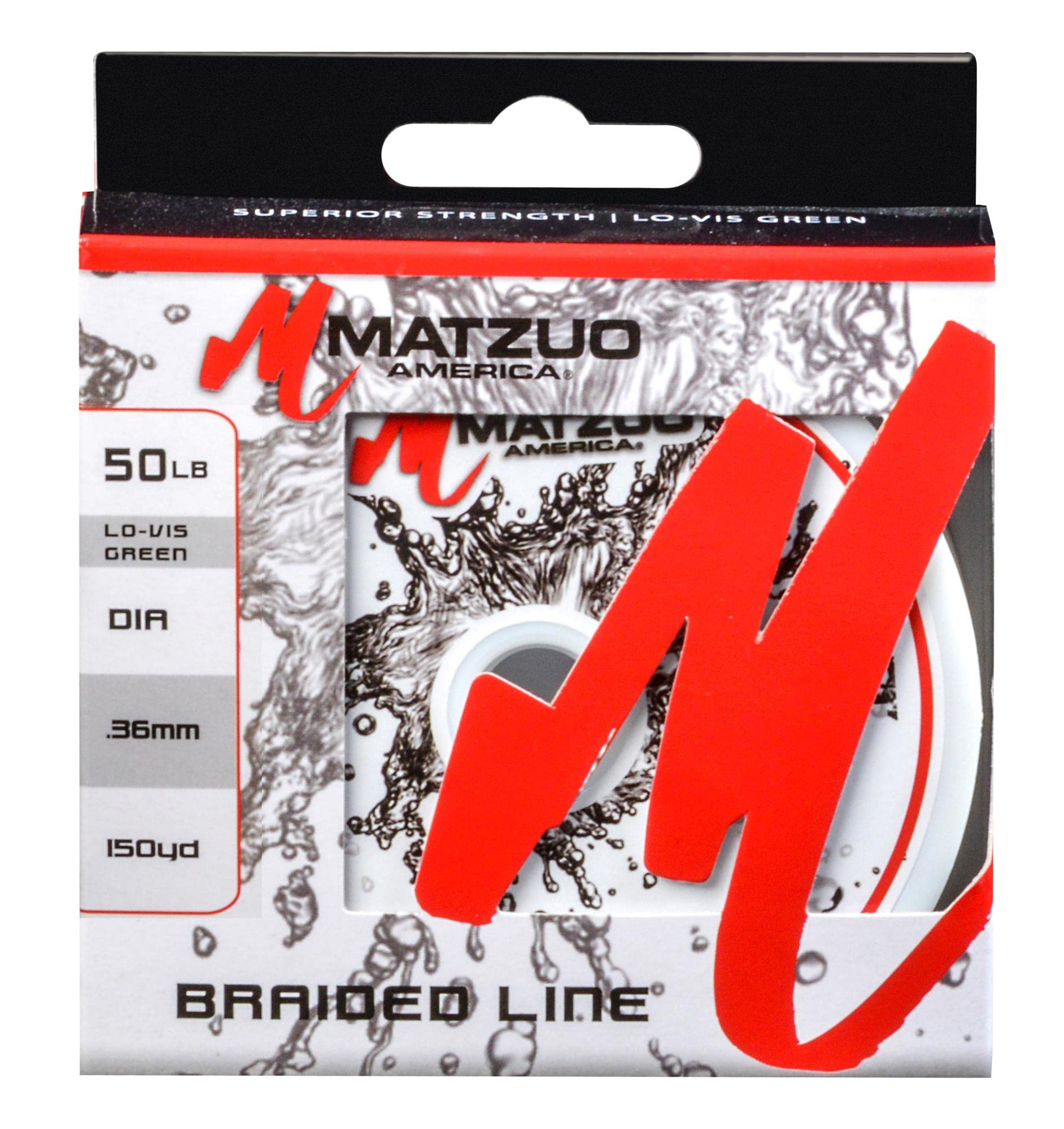 Matzuo America MZ Braided Fishing Line 50LB - High Strength Saltwater & Freshwater Fishing Line for Bass, Trout, and Saltwater Game Fish - Perfect for Deep Sea Fishing, Trolling, and Casting