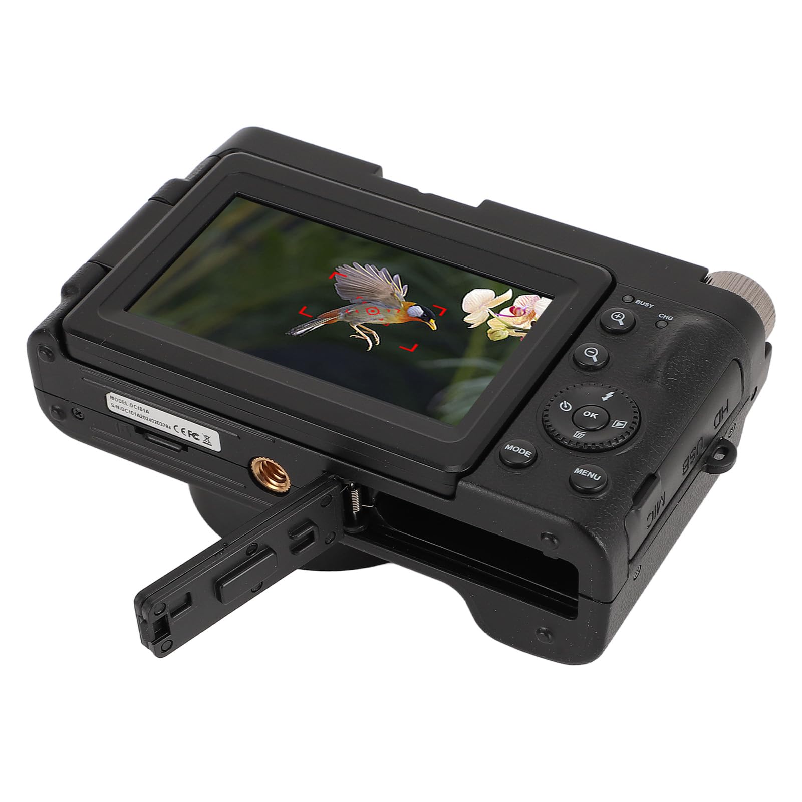 PUSOKEI 4K 48MP Vlogging Camera with 16x Digital Zoom - HD Photo & 4K Video Recording, Auto Focus & Anti-Shake, 3