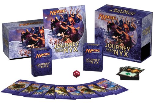 Magic the Gathering Journey Into Nyx Booster Box + Fat Pack + 5 Intro Packs Bundle | MTG Trading Card Game Expansion for Collectors & Players | Perfect for Game Nights, Tournaments & Deck Building