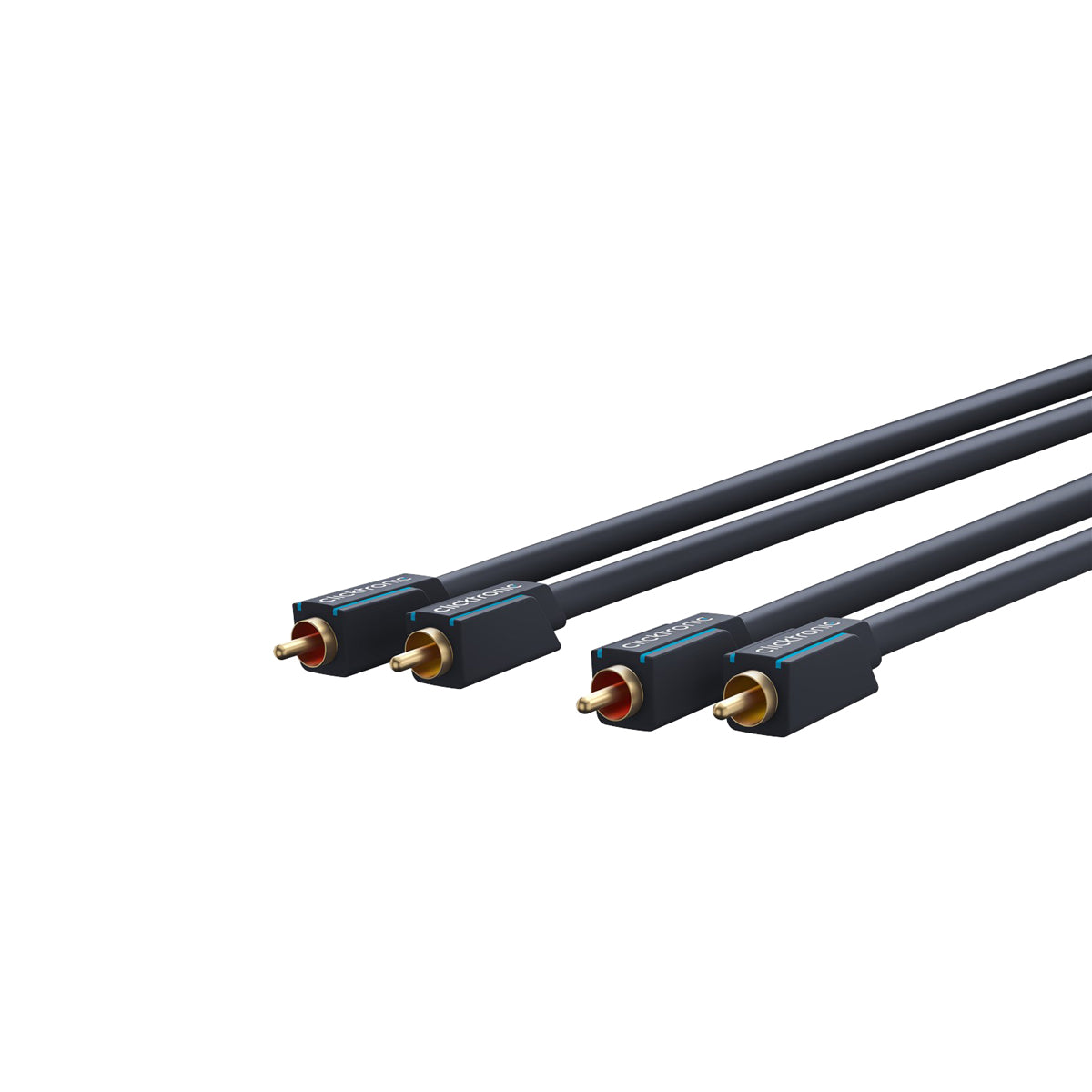 High-Quality Clicktronic Cinch Stereo RCA Cable 2m - Premium Audio Connection for Home Theater, Gaming & Music Systems