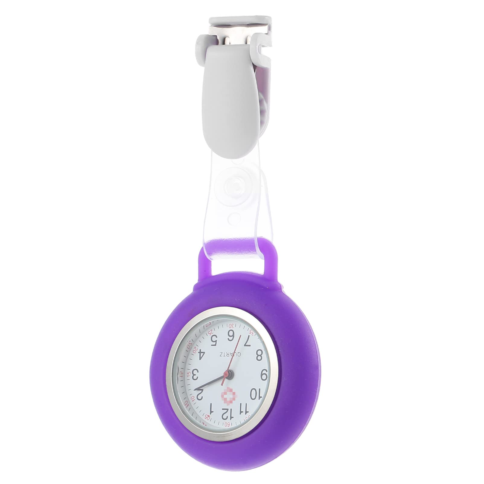 Clip on Nurse Watch - Waterproof Silicone Lapel Watch for Nurses & Doctors | Easy Clip-on Design, Durable Fob Pocket Watch | Perfect for Hospital Shifts, Medical Exams & Healthcare Professionals