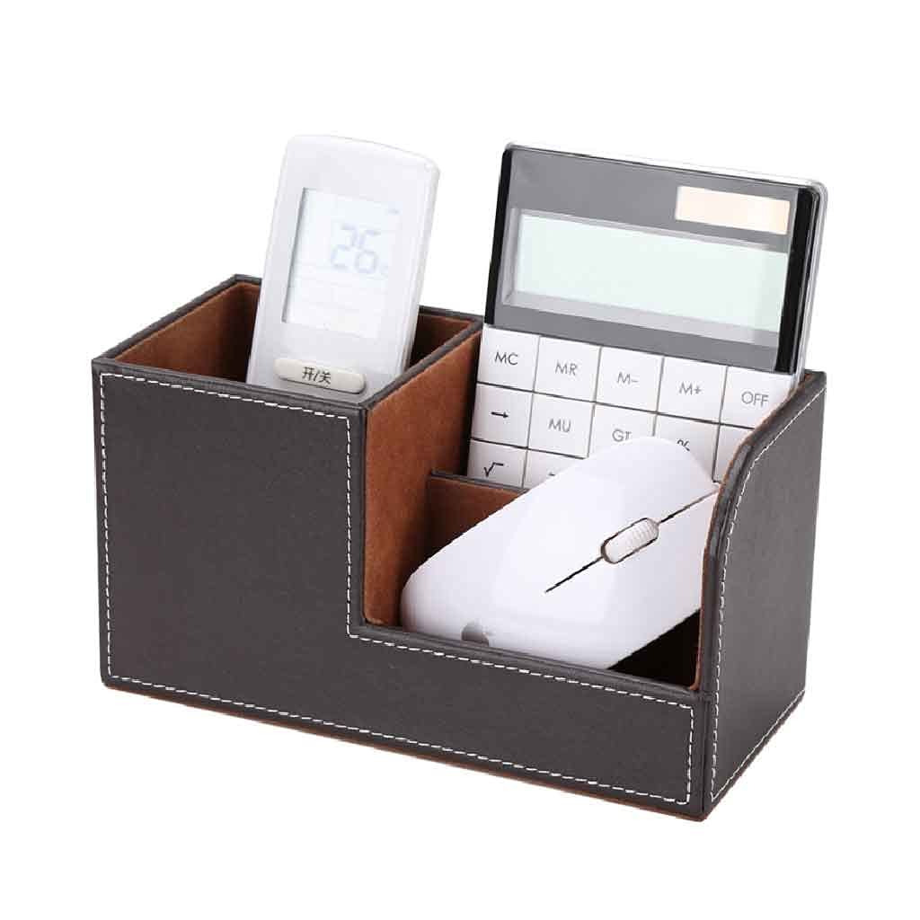 Creative Desk Pen Holder - Large Capacity Multifunctional Stationery Organizer for Students & Office Use | Pencil Storage Box with Coffee Color | Perfect for School, Home & Office Desks
