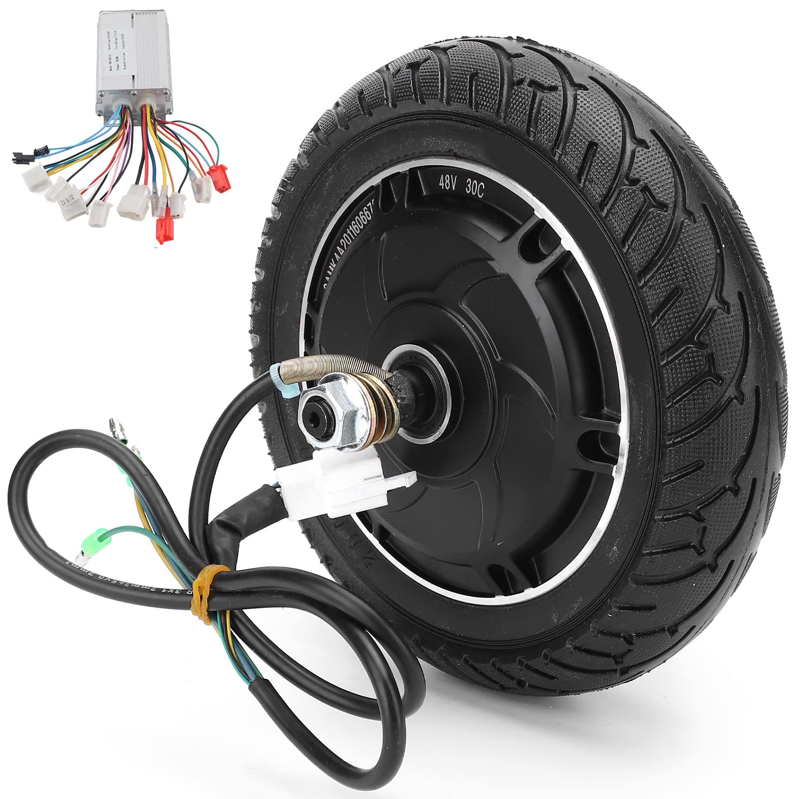 48V 350W Brushless Hub Motor Kit - Aluminum Alloy Electric Scooter Conversion Kit with Heat Dissipation & Steering Control for 8