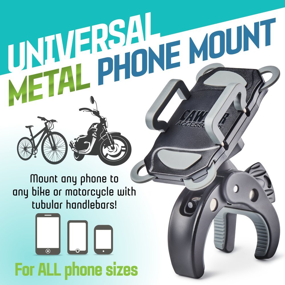 Unbreakable Bike Phone Mount - Metal Handlebar Holder for iPhone & Samsung | Secure & Comfortable Cycling Accessory