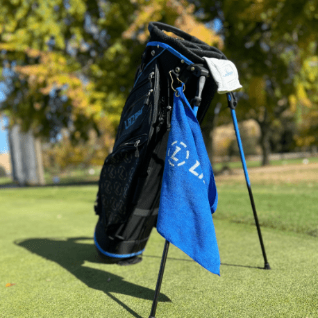 Lazrus Premium Black Golf Bags for Men & Women - Durable Lightweight Golf Stand Bag with 14-Way Divider - Perfect for Driving Range, Course & Travel
