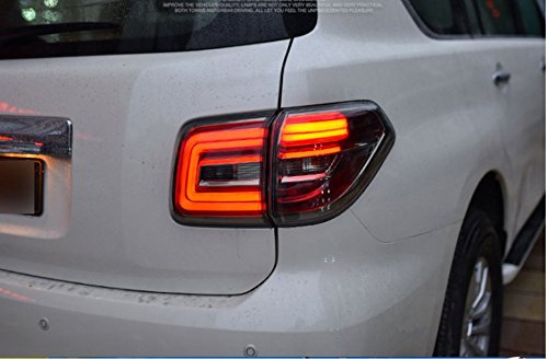 GOWE LED Taillights for Nissan Patrol Y62 (2008-2015) - DRL, Reverse, Brake & Turn Signal Lights | Waterproof Car Accessories for Off-Roading & Night Driving