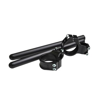 Vortex 50mm Clip-On Handlebar (0 Degree Downward Angle) - Black - Compatible with Yamaha YZF-R1 LE 2010 - Motorcycle Racing & Street Performance Upgrade