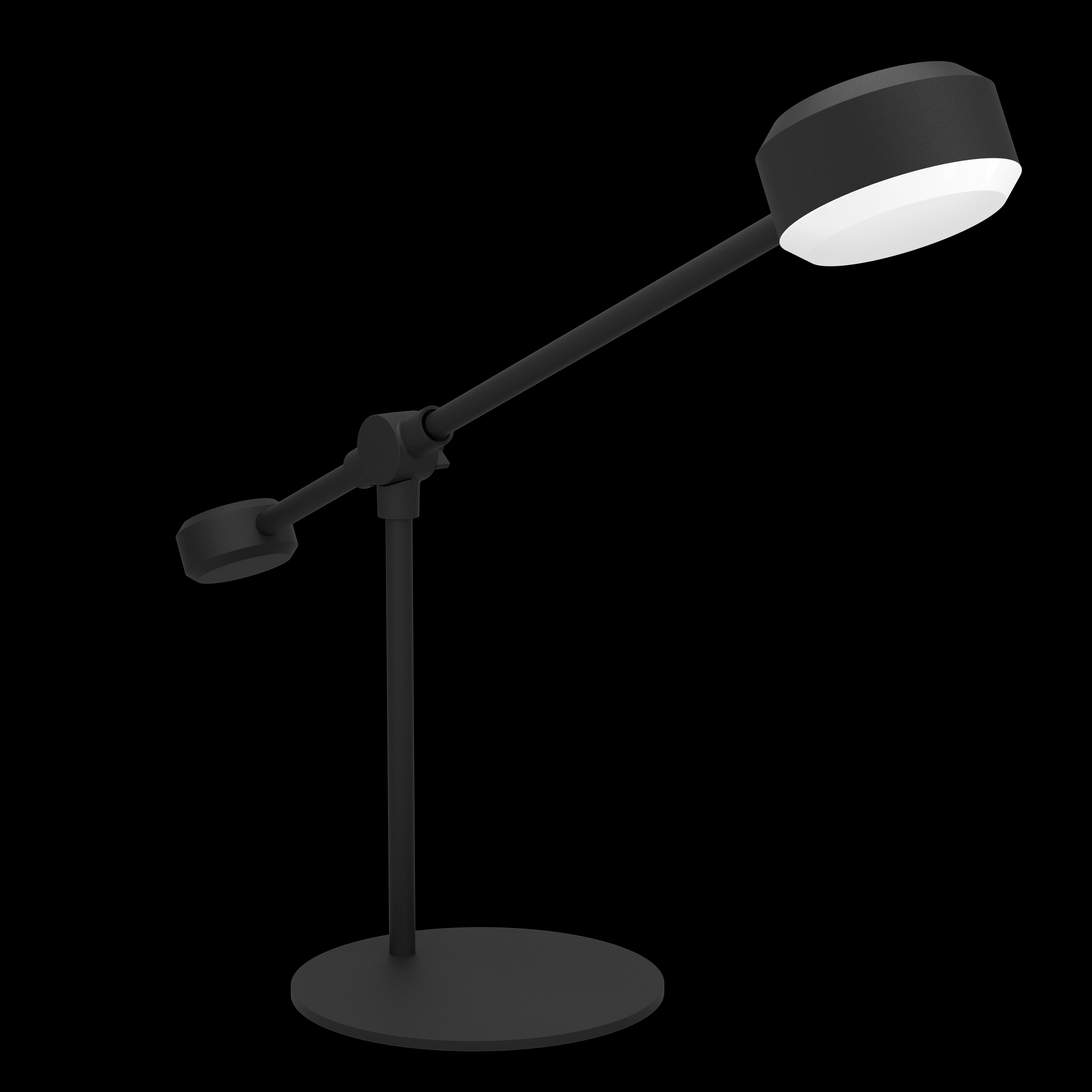 Eglo Clavellina Modern LED Table Lamp - Adjustable Black Metal Hinged Design for Bedroom, Living Room, Office - Energy Efficient Lighting for Reading & Decor