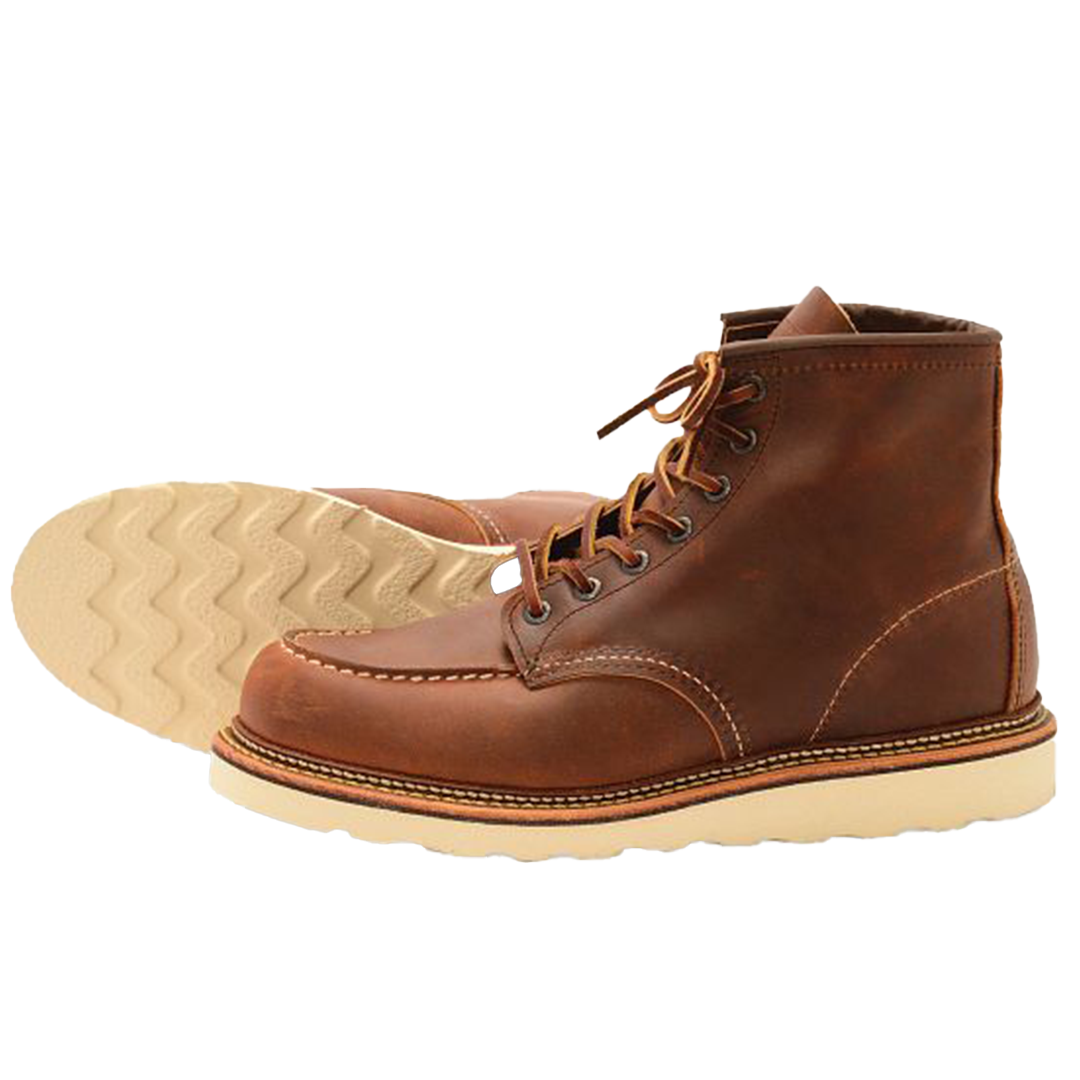 Timberland Men's 6-Inch Premium Moc Toe Boots - Copper Rough & Tough Leather for Work, Hiking & Outdoor Adventures