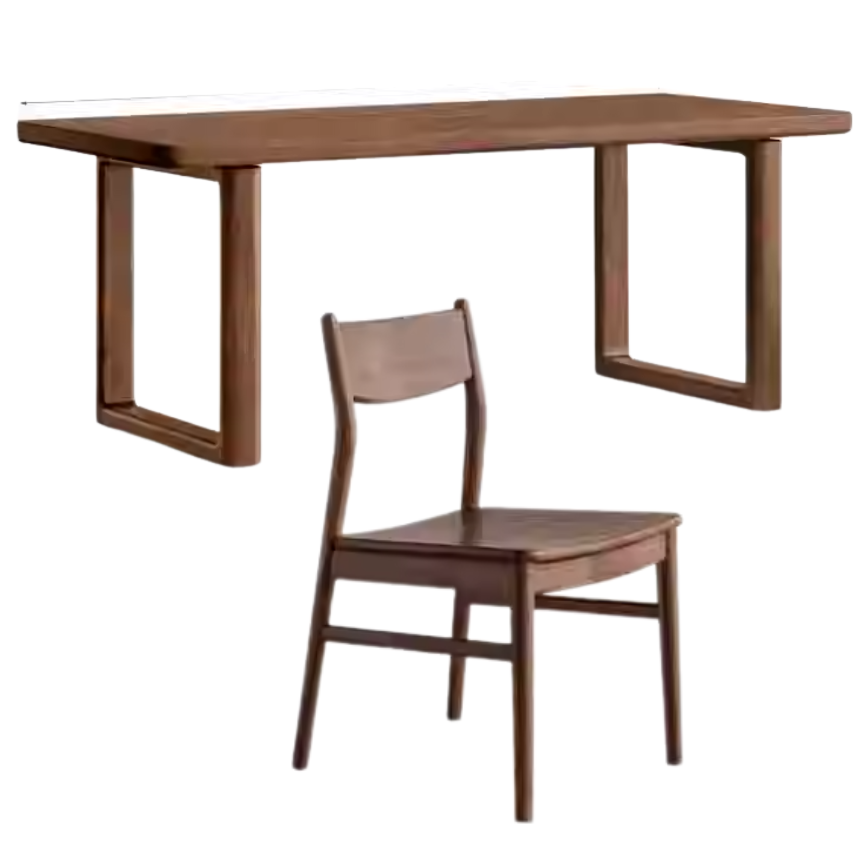 Premium Black Walnut Solid Wood Dining Table - Large 8-Seater Rustic Farmhouse Style for Dining Room & Kitchen | Handcrafted Natural Wood Table for Family Gatherings & Dinner Parties
