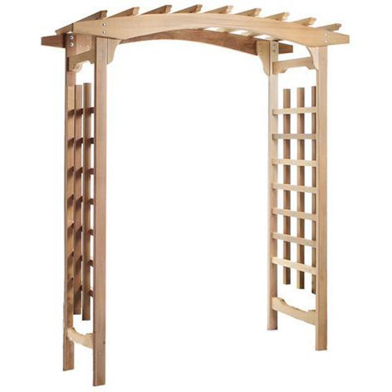 6ft Cedar Garden Pagoda Arbor - Rustic Outdoor Archway for Weddings, Events & Backyard Decor | Durable & Weather-Resistant Wood Structure