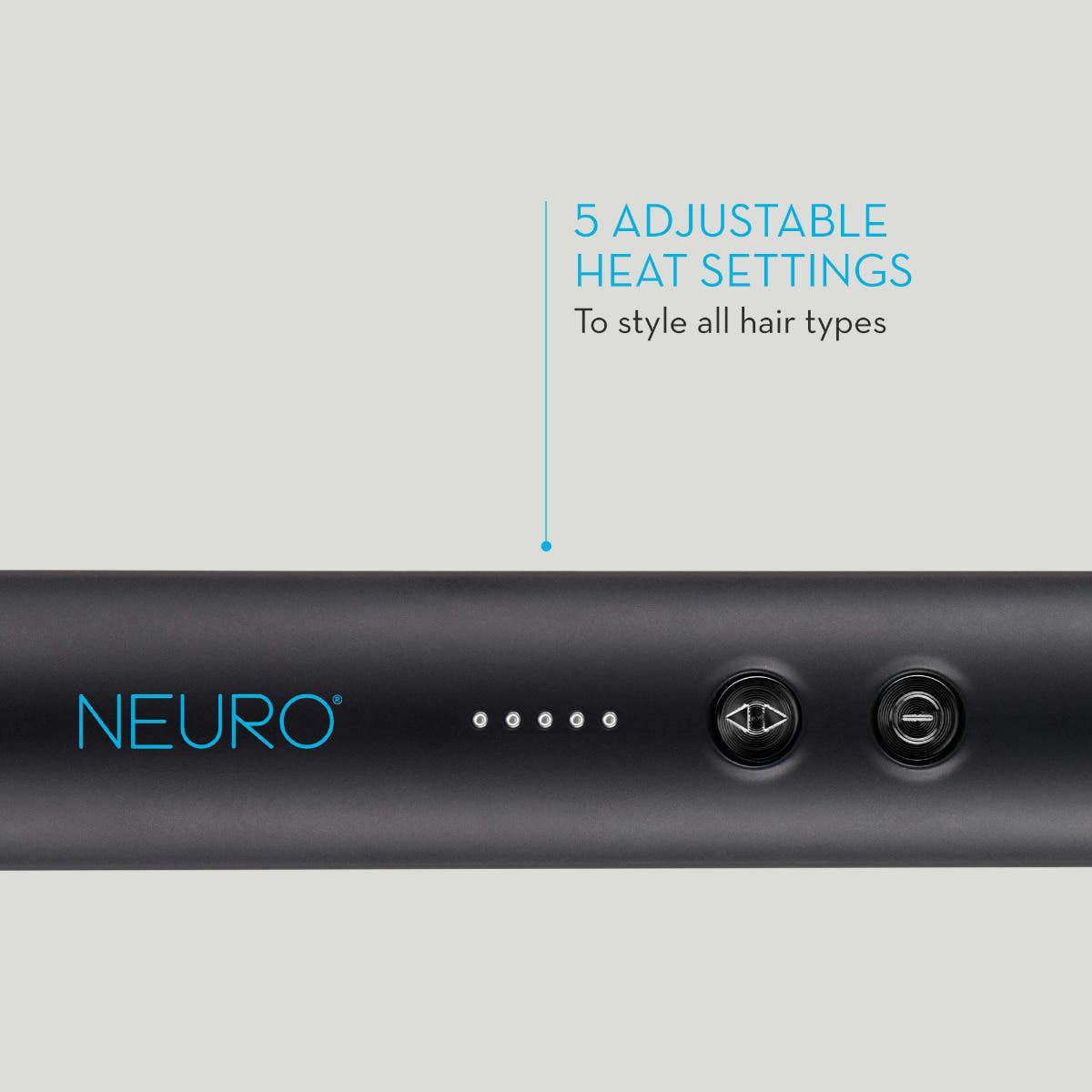 Neuro Sleek Smoothing Hot Brush - Professional Hair Straightening Brush for Frizz-Free, Shiny Hair | Perfect for Home Use, Travel & Salon Styling
