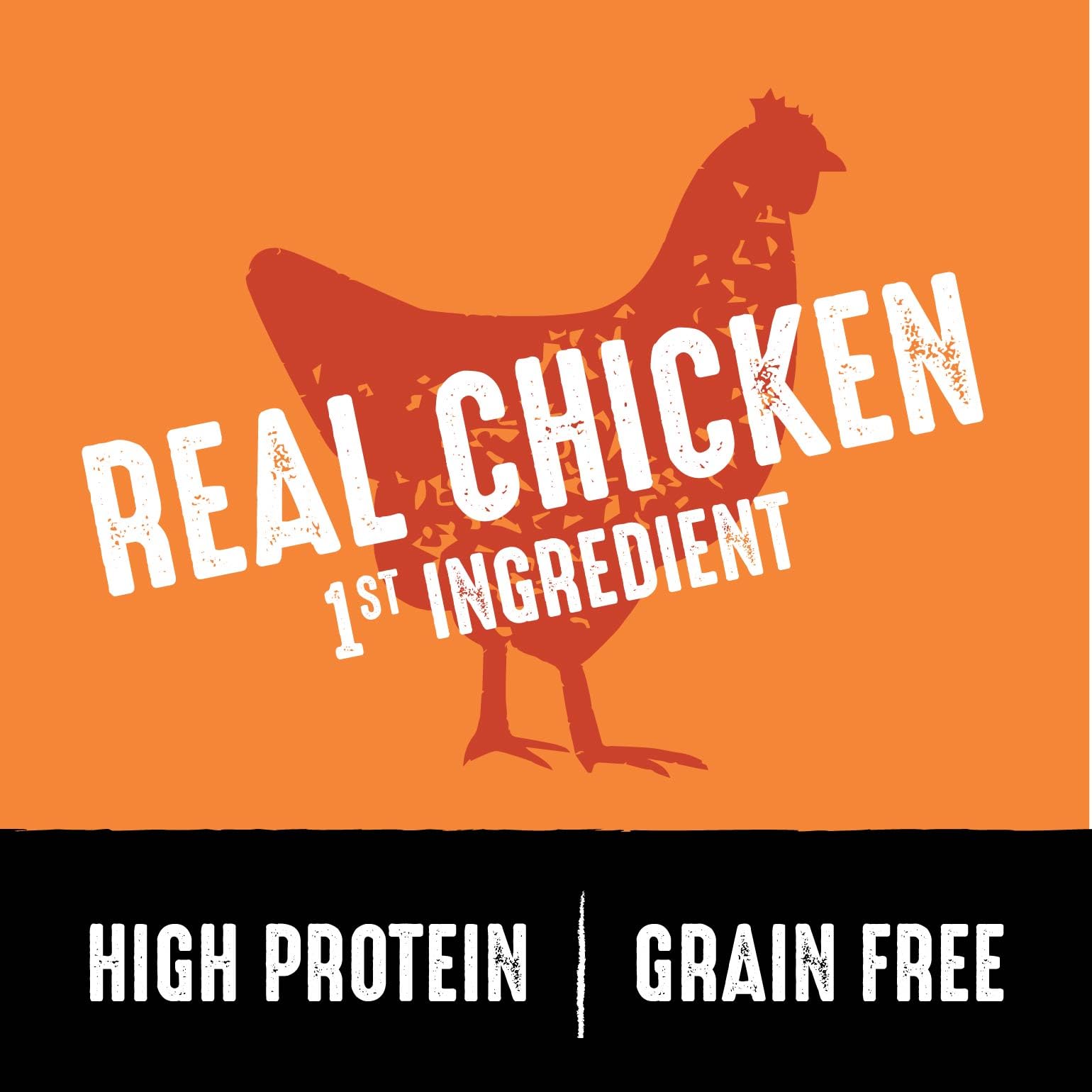 **CRAVE Grain Free High Protein Adult Dry Dog Food - Chicken Recipe, 22 lb Bag - Premium Nutrition for Active Dogs - Ideal for Training, Hiking & Outdoor Adventures**