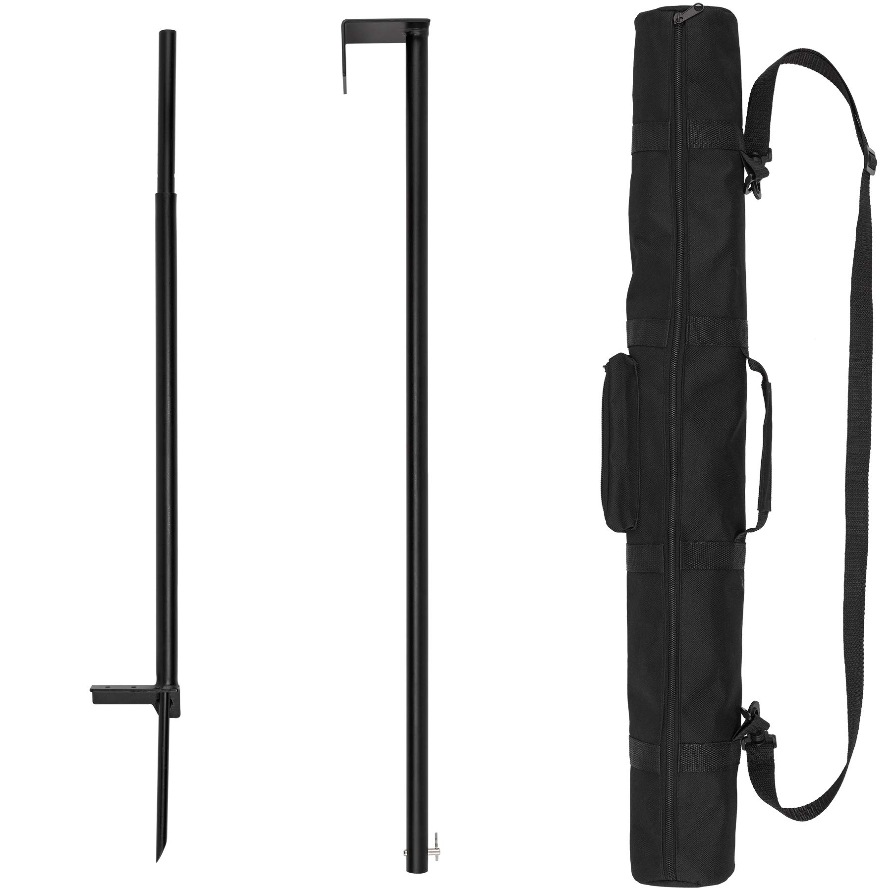 Universal Umbrella Pole Mount with Carry Bag - Adjustable Clamp for Easels, Chairs & More - Portable Black Umbrella Holder for Artists, Photographers & Outdoor Use