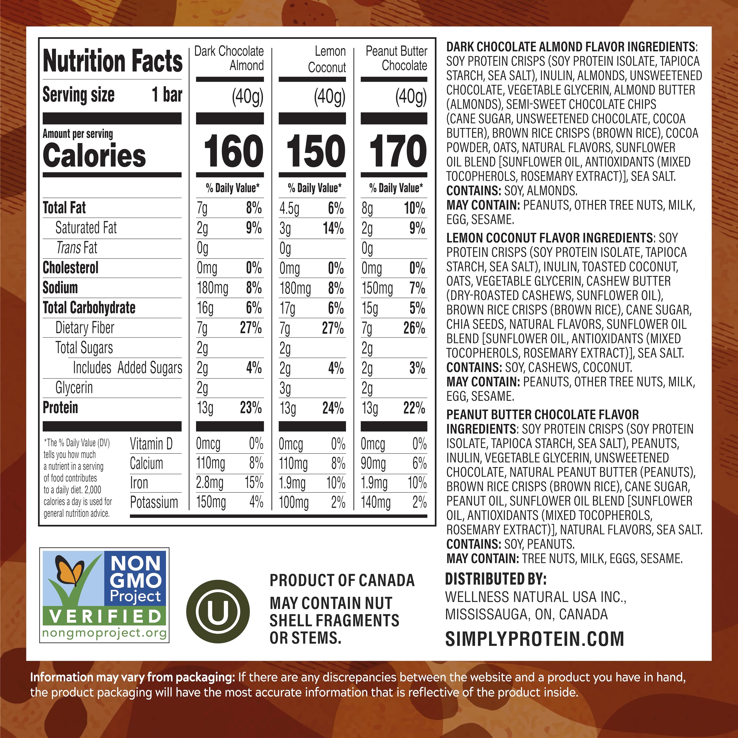 Simply Protein Vegan Protein Bars Variety Pack - 3 Delicious Flavors (12 Bars, 3 Boxes) | Plant-Based High Protein Snacks with 13g Protein, 2g Sugar & 7g Fiber | Gluten Free, Non-GMO, Kosher Certified | Perfect for Gym, Hiking & Healthy On-the-Go Snacking