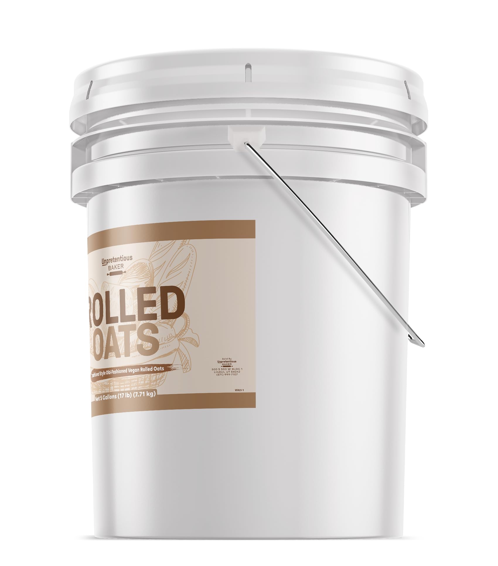 Organic Old Fashioned Rolled Oats - 5 Gallon Bulk Bag | High in Iron & Fiber | Perfect for Baking, Breakfast Cereal & Healthy Snacks