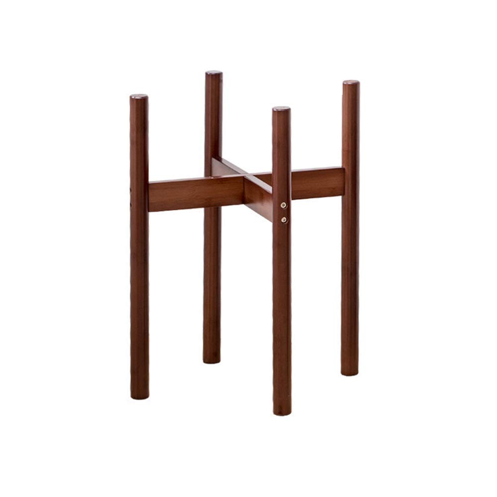 Mid Century Modern Plant Stand Indoor - Tall Flower Pot Holder for Home Decor, Brown Wooden Display Rack (32x49cm/13x19in) - Perfect for Living Room, Bedroom & Office Plant Decorations