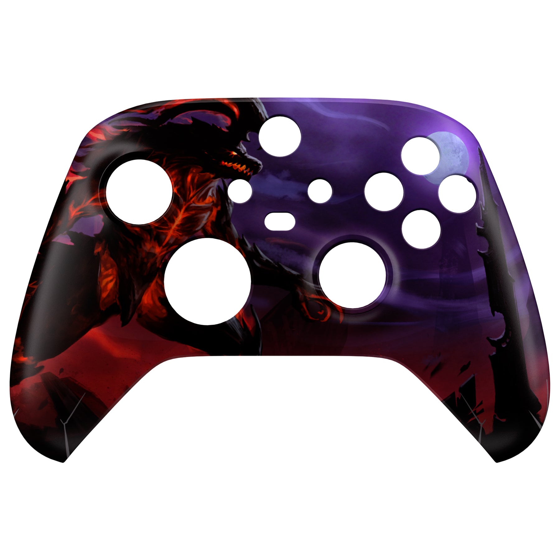 eXtremeRate Dragon King Soft Touch Grip Faceplate Replacement for Xbox Series X/S Controller - Premium Shell Case Accessory (Controller Not Included) FX3R006 - Perfect for Gaming, Streaming & Esports