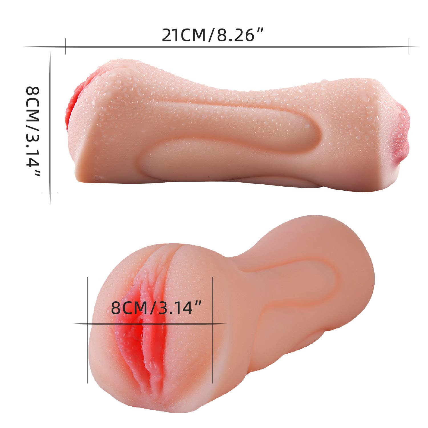 2 in 1 Male Masturbator - Realistic Mouth & Tight Anal Pocket Pussy (600g Flesh) - Adult Sex Toy for Men - Perfect for Solo Play, Discreet Storage & Enhanced Pleasure