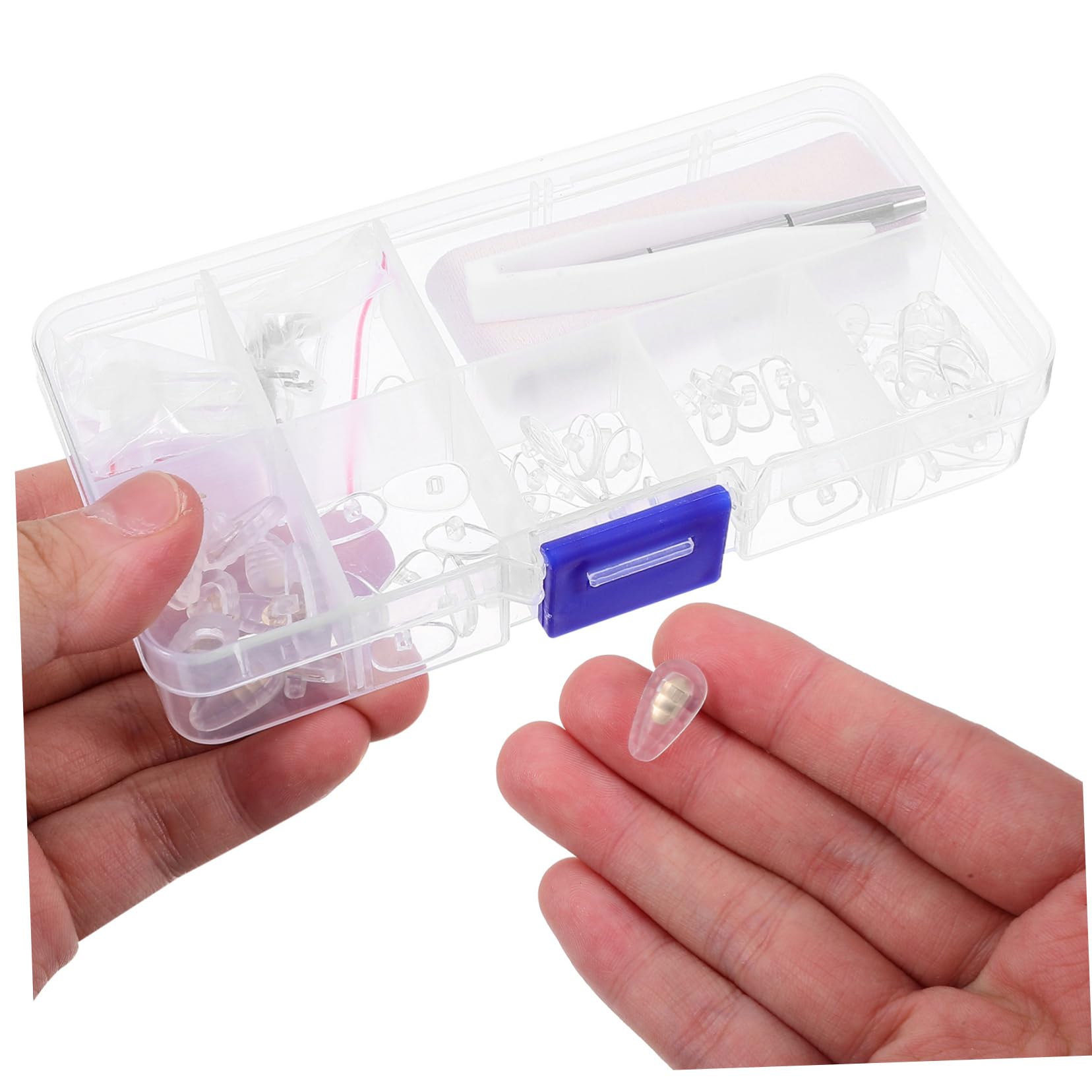 iplusmile Glasses Repair Kit - 1 Set with Nose Pads, Screws, Portable Screwdriver & Tweezers for Eyeglasses & Sunglasses | Home, Office, Travel Essential Accessories
