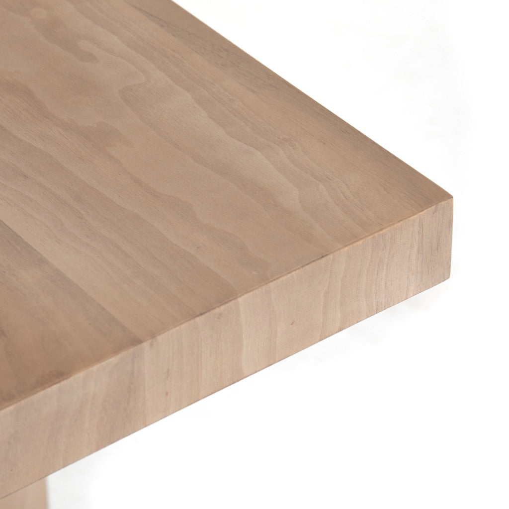 Hudson C Table - Solid Ashen Walnut Wood Dining Table for Kitchen & Dining Room | Modern Farmhouse Style Furniture for Home Decor