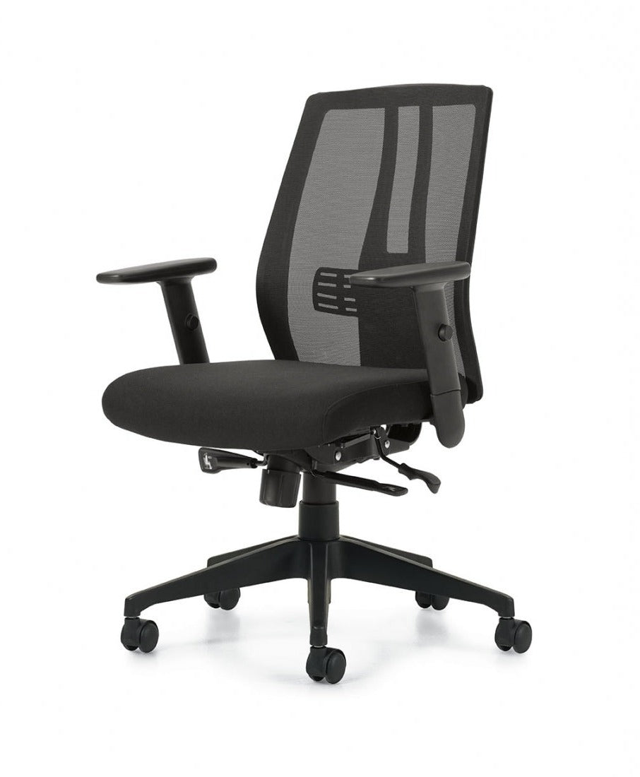 OTG Mesh Back Synchro Tilter Office Chair - Ergonomic Adjustable Lumbar Support & Tilt Mechanism (Model OTG10707B) - Perfect for Home Office, Gaming & Workspace Comfort