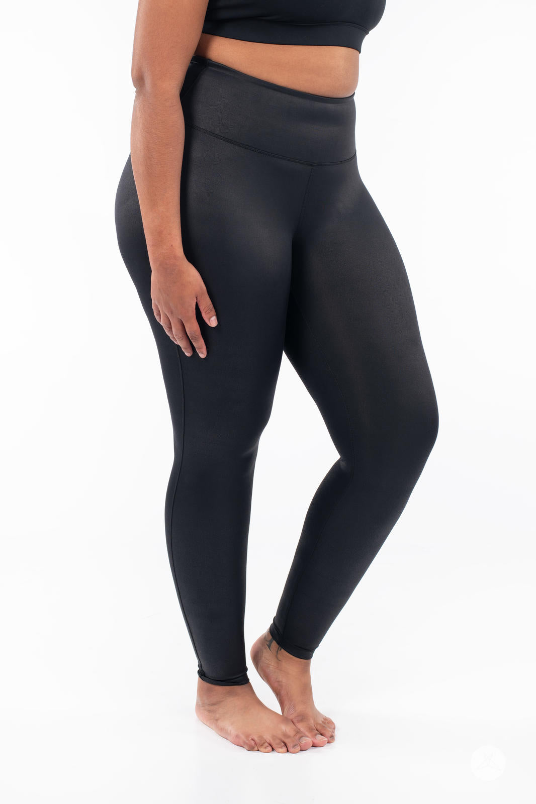 Premium Faux Leather Leggings for Women - High Waisted Stretchy Yoga Pants - Trendy Matte Shiny Workout Leggings for Gym, Running & Everyday Wear