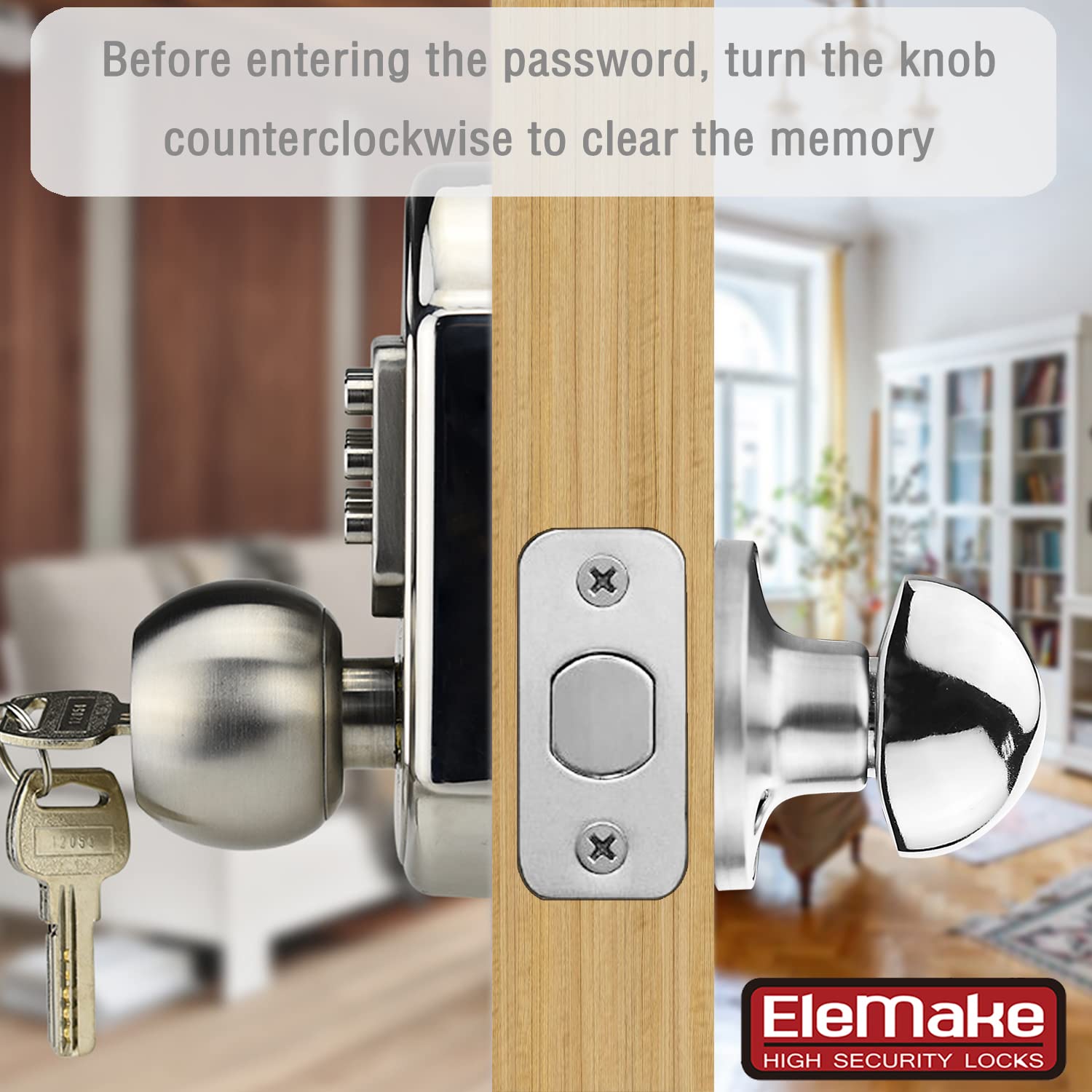 Smart Keyless Entry Door Lock with Keypad - Secure Digital Deadbolt Lock for Exterior Doors | Stainless Steel 304 Mechanical Lock | Easy DIY Installation | Perfect for Homes, Apartments & Vacation Rentals