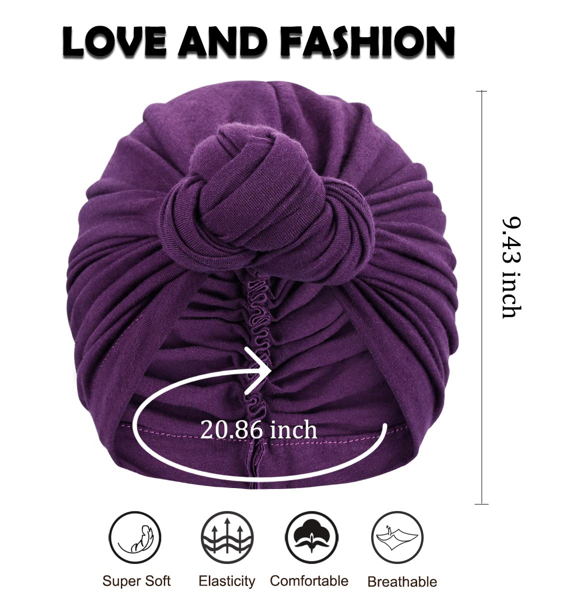 Women's Turban Beanie Hat - Indian & African Style Head Wrap, Pre-Tied Knot Bonnet Cap for Ladies | Perfect for Winter, Church, or Cultural Events