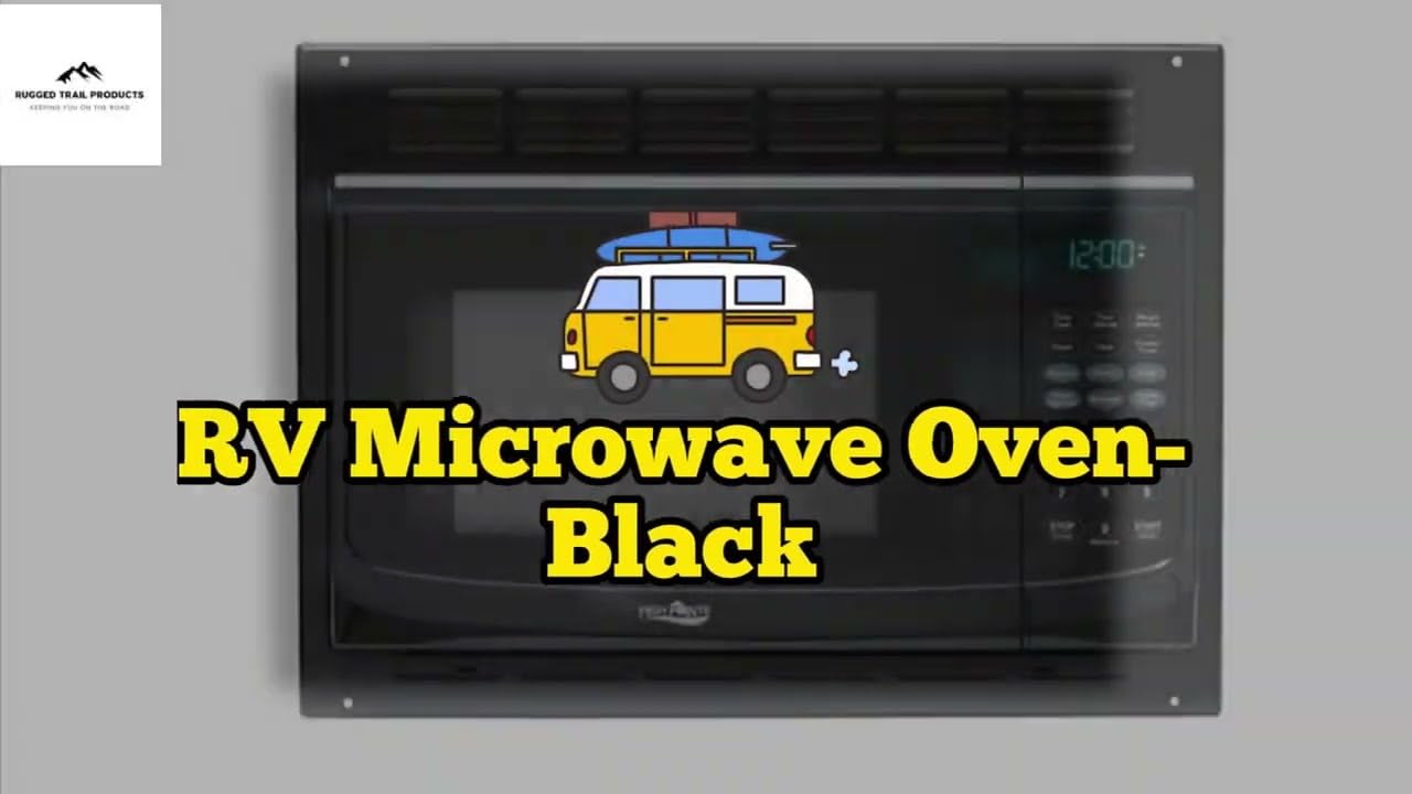 Compact 1.0 Cu. Ft. RV Black Microwave Oven with Turntable - Easy Installation Trim Kit Included | Perfect for Camping, Road Trips & Small Kitchen Spaces
