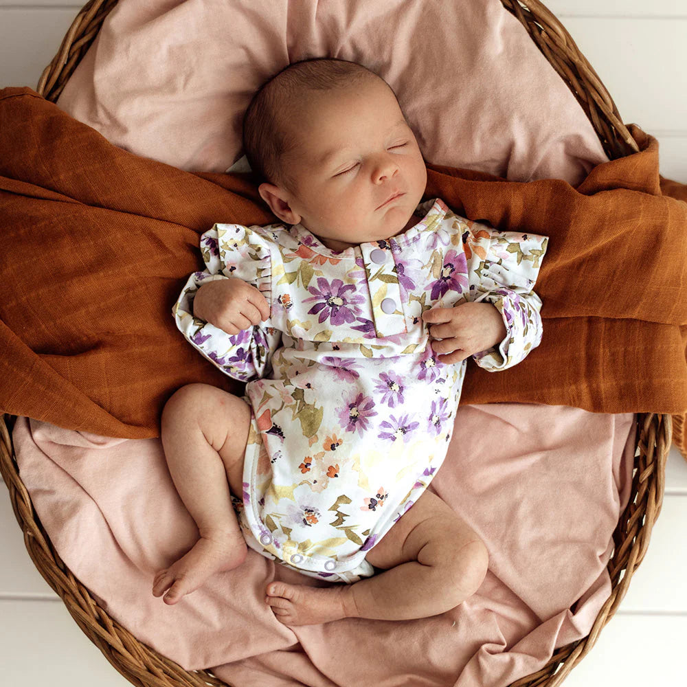 Organic Cotton Long Sleeve Baby Bodysuit - Snuggle Hunny Isla - Soft & Comfortable Infant Onesie for Newborns & Toddlers - Perfect for Playtime, Daycare & Family Photos