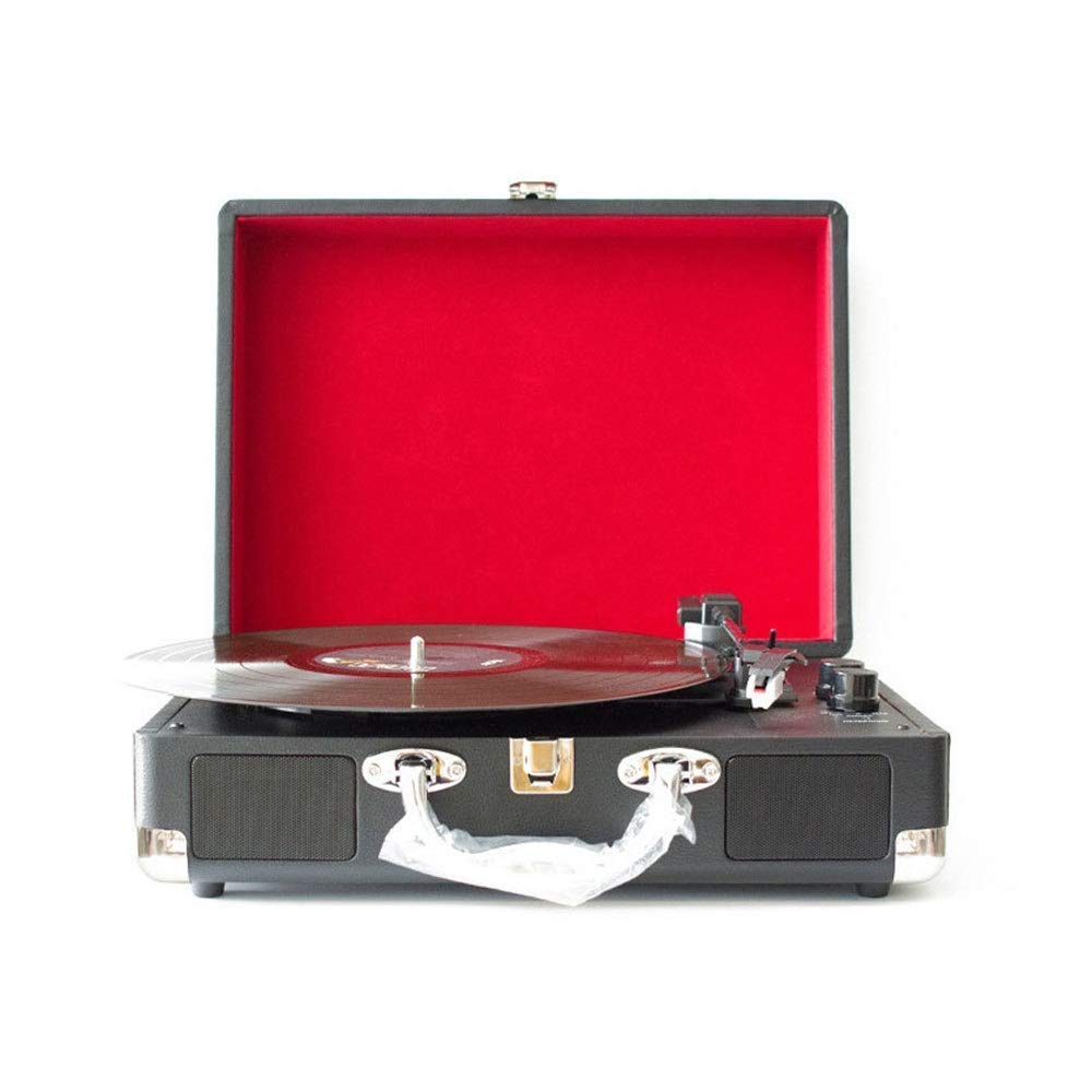 Vintage Bluetooth Speaker with Turntable Design - Portable Retro Phonograph Record Player, Multi-Functional Vinyl Suitcase Style for Home Decor & Wireless Music Streaming | Perfect for Living Room, Bedroom, Office & Outdoor Parties